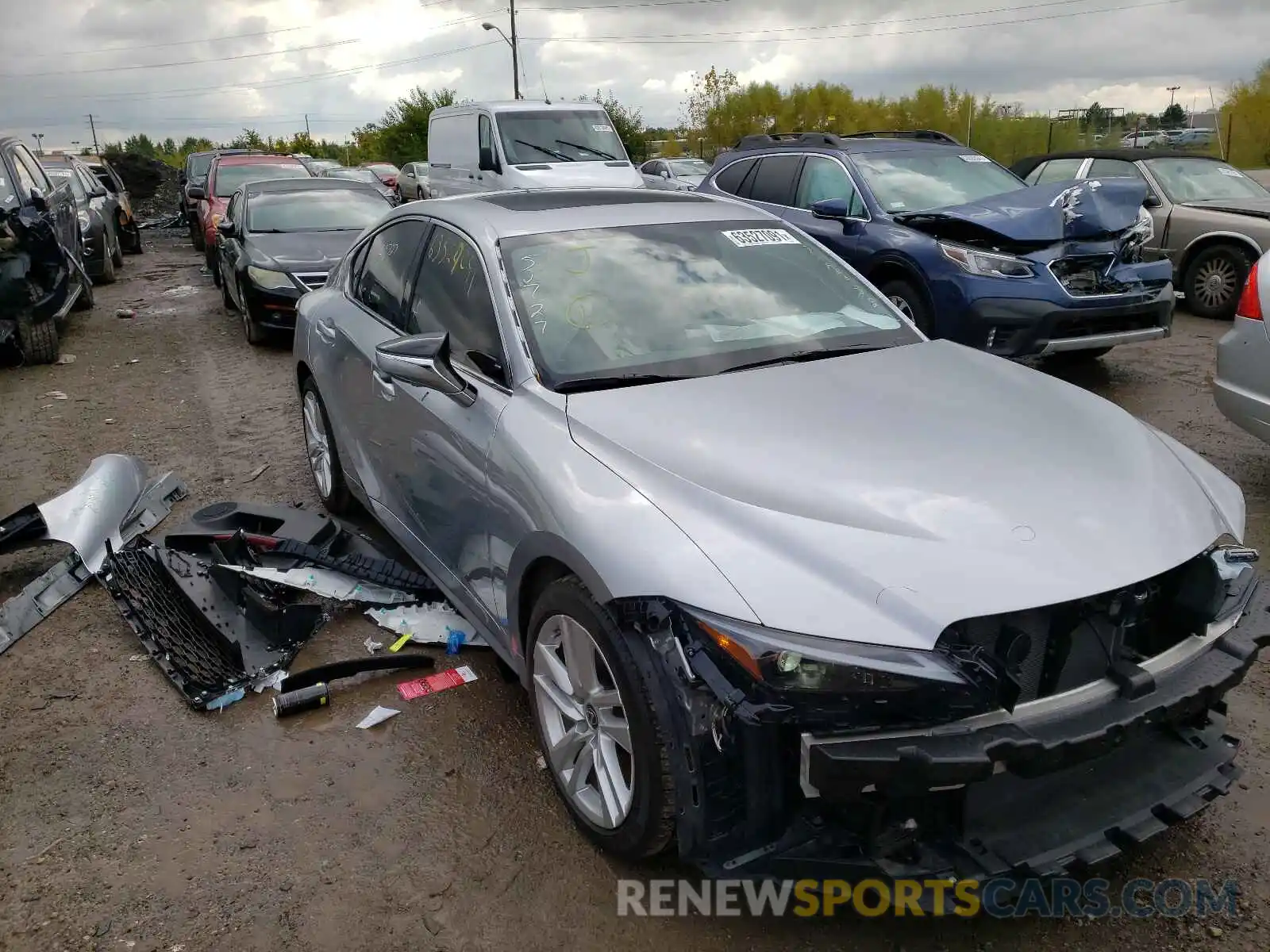 1 Photograph of a damaged car JTHC81F26M5045813 LEXUS IS 2021