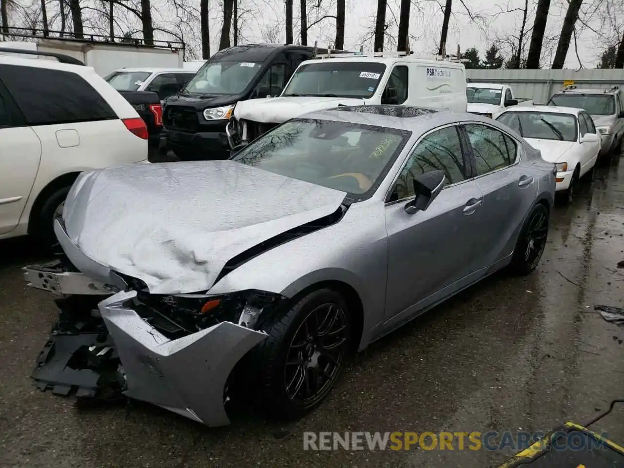 2 Photograph of a damaged car JTHC81F28M5045098 LEXUS IS 2021