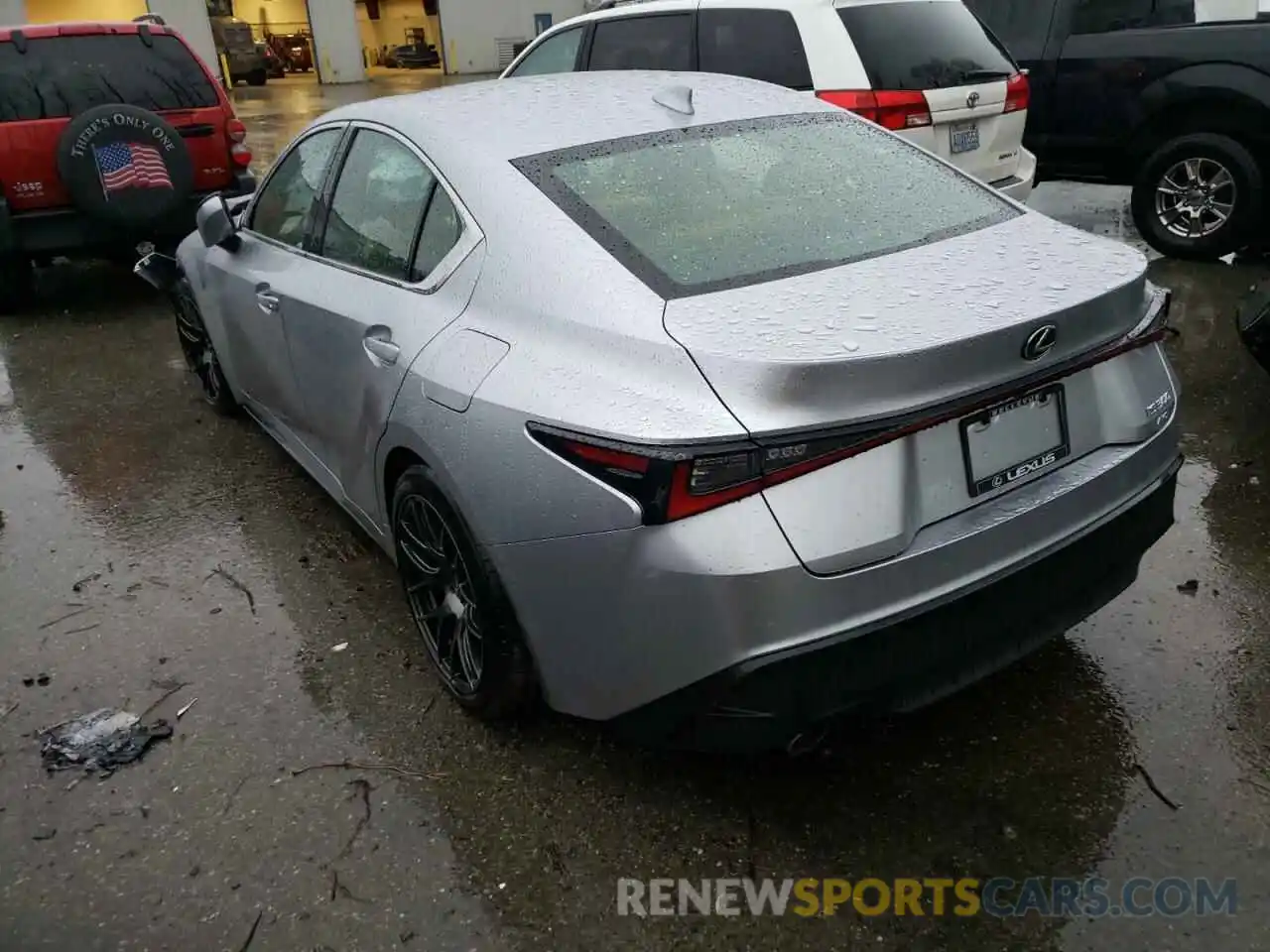 3 Photograph of a damaged car JTHC81F28M5045098 LEXUS IS 2021