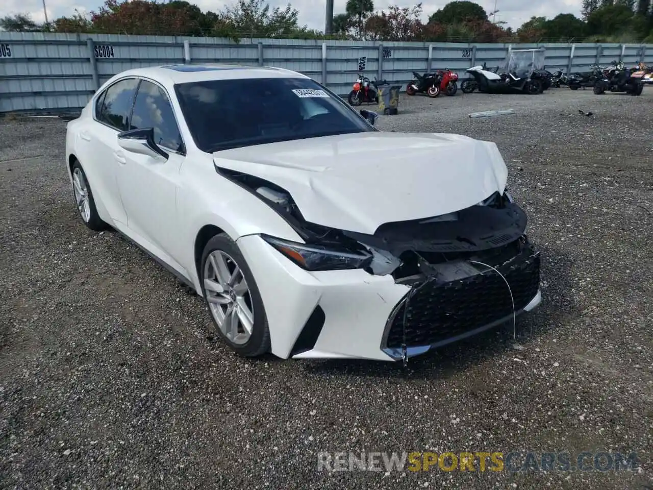 1 Photograph of a damaged car JTHCA1D20M5110260 LEXUS IS 2021