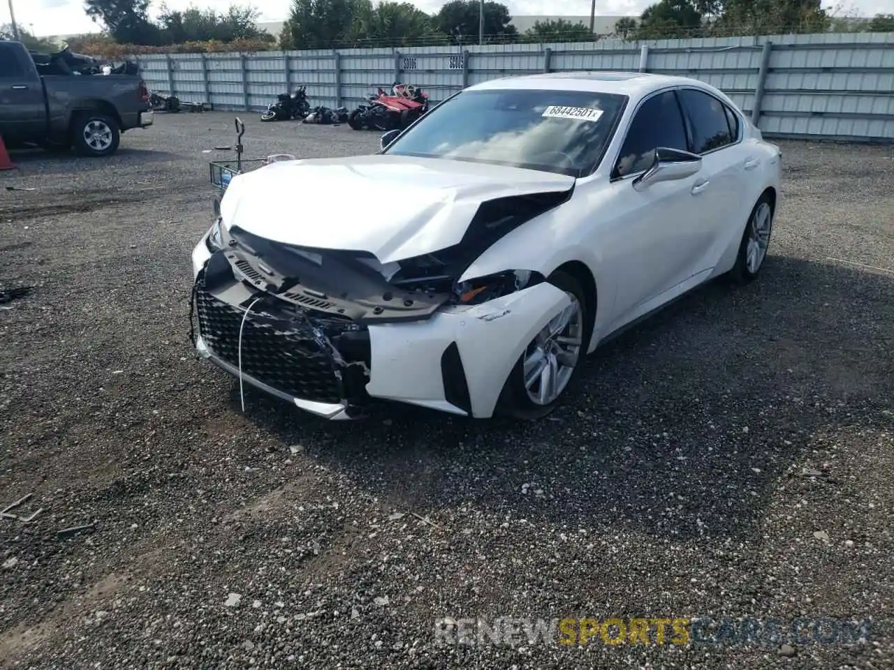 2 Photograph of a damaged car JTHCA1D20M5110260 LEXUS IS 2021