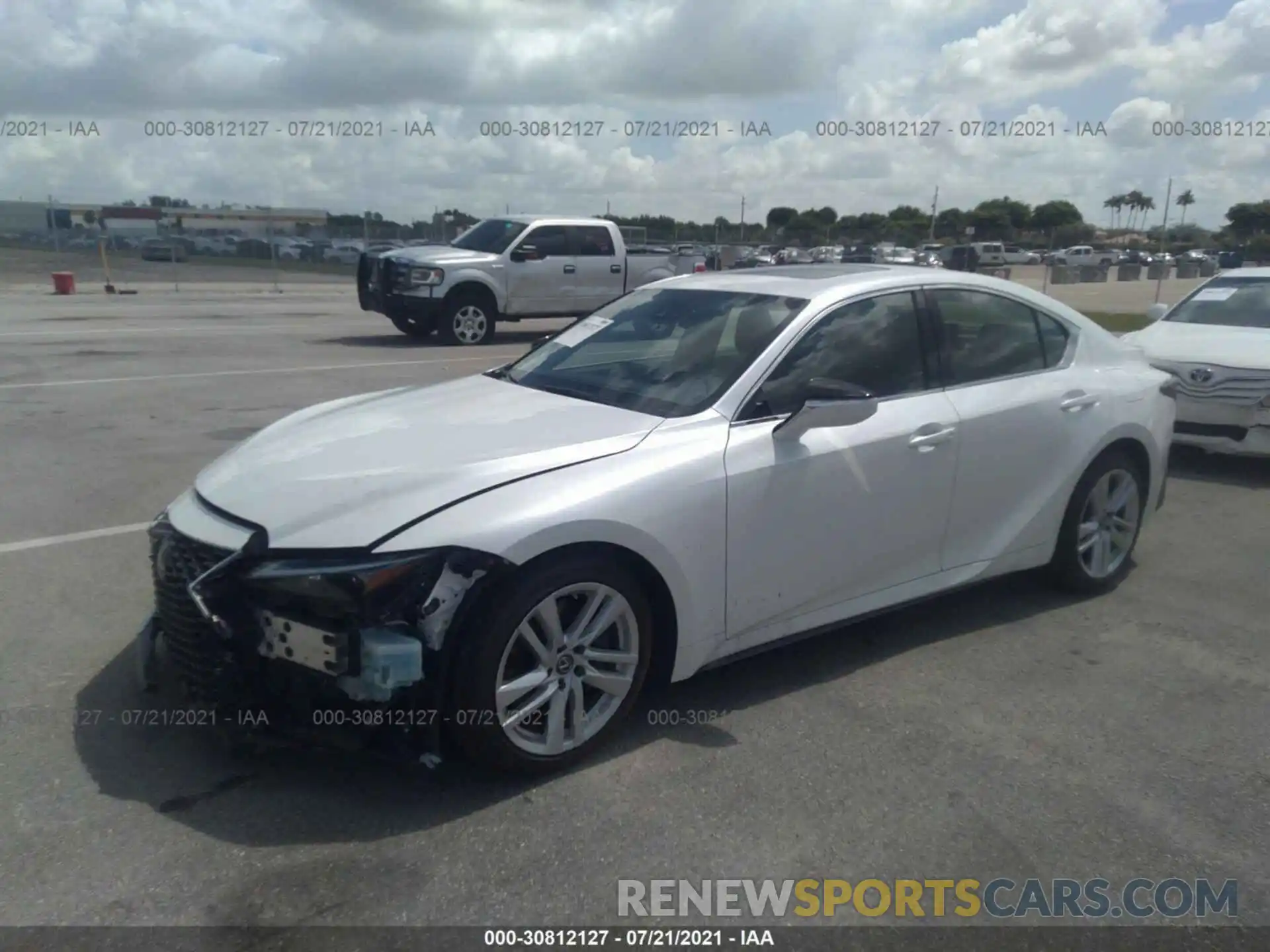 2 Photograph of a damaged car JTHCA1D20M5114891 LEXUS IS 2021