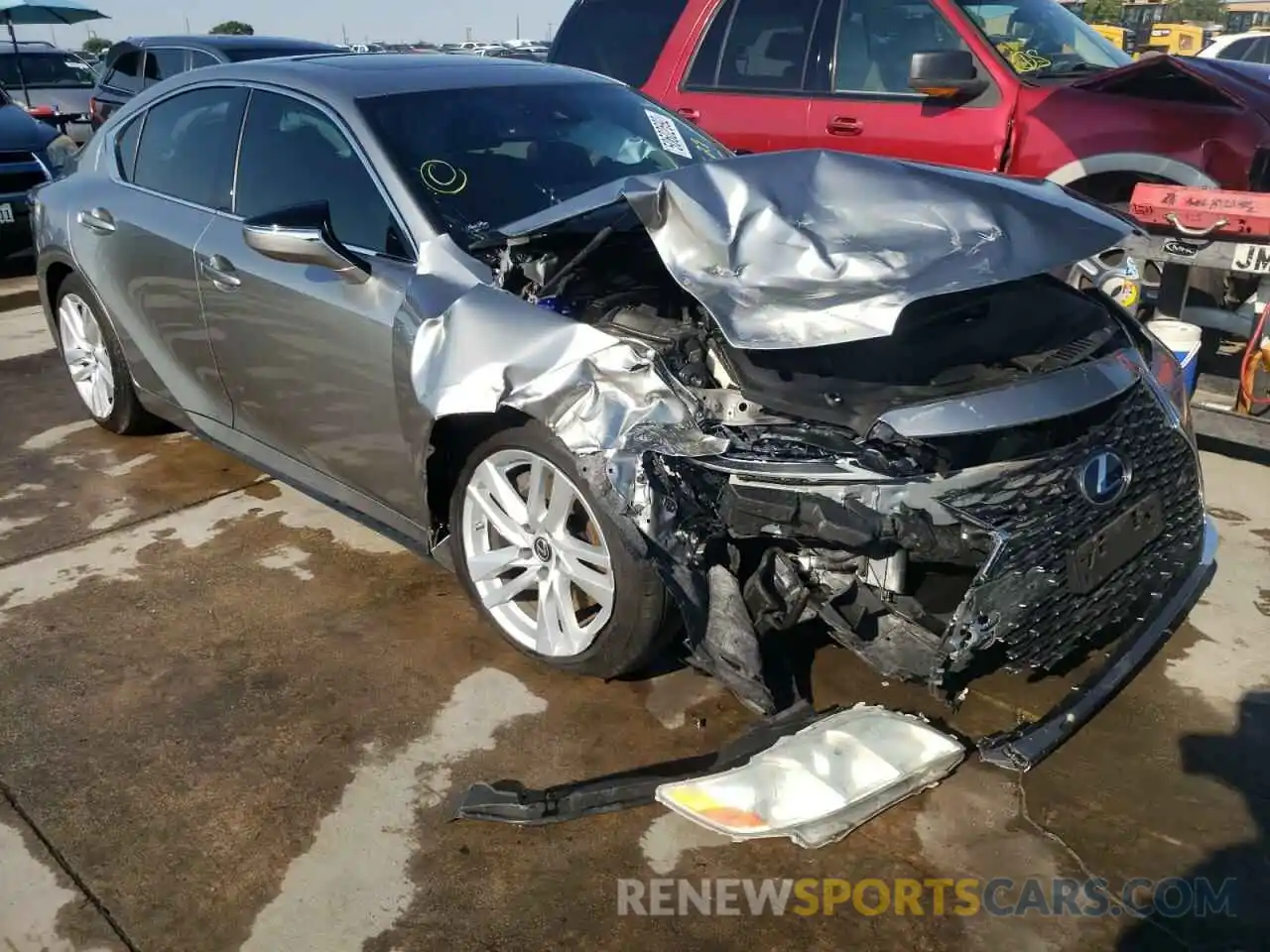 1 Photograph of a damaged car JTHCA1D20M5115636 LEXUS IS 2021