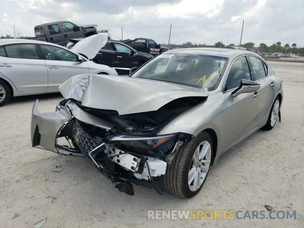 2 Photograph of a damaged car JTHCA1D21M5111353 LEXUS IS 2021