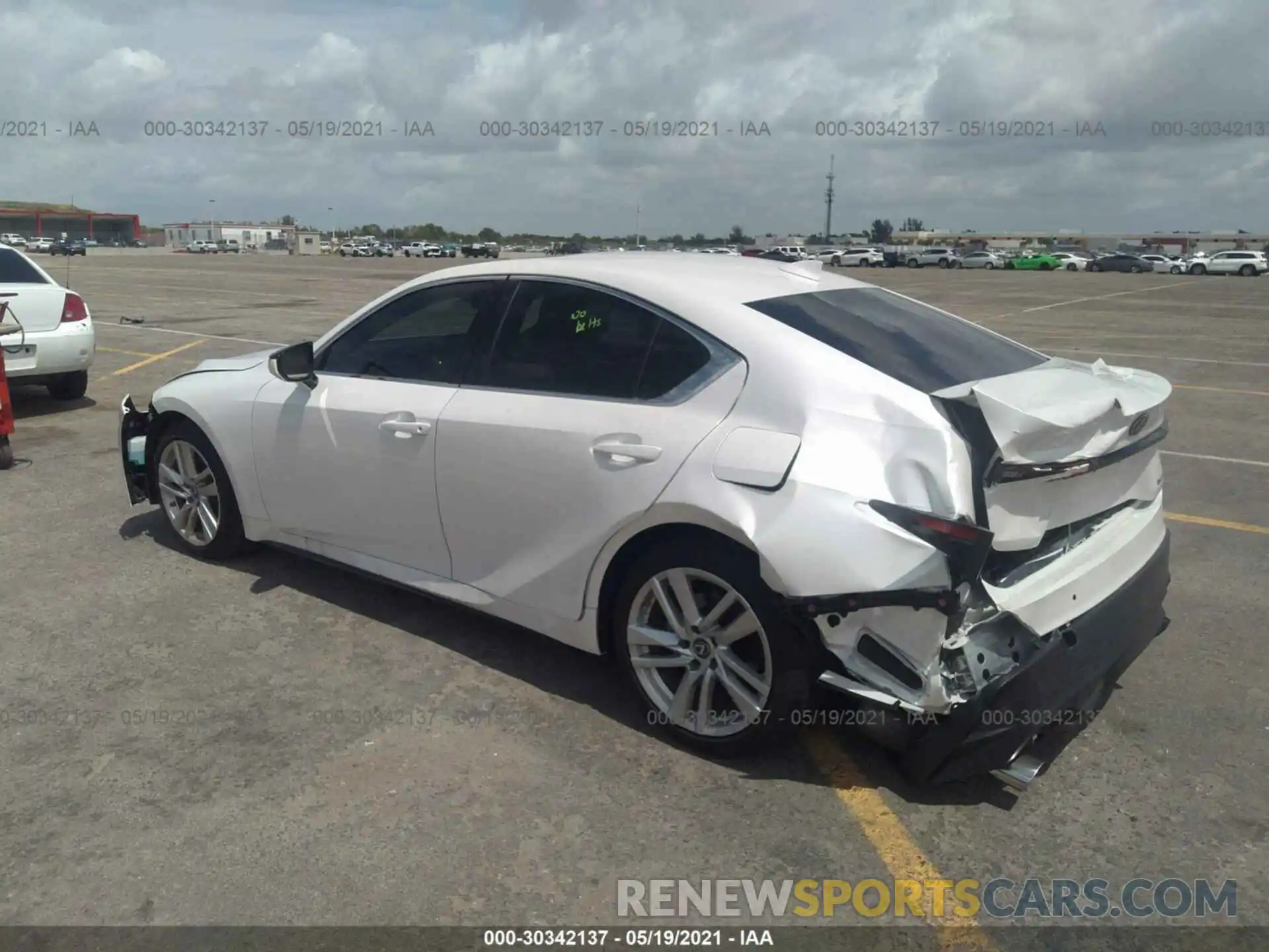 3 Photograph of a damaged car JTHCA1D22M5111054 LEXUS IS 2021