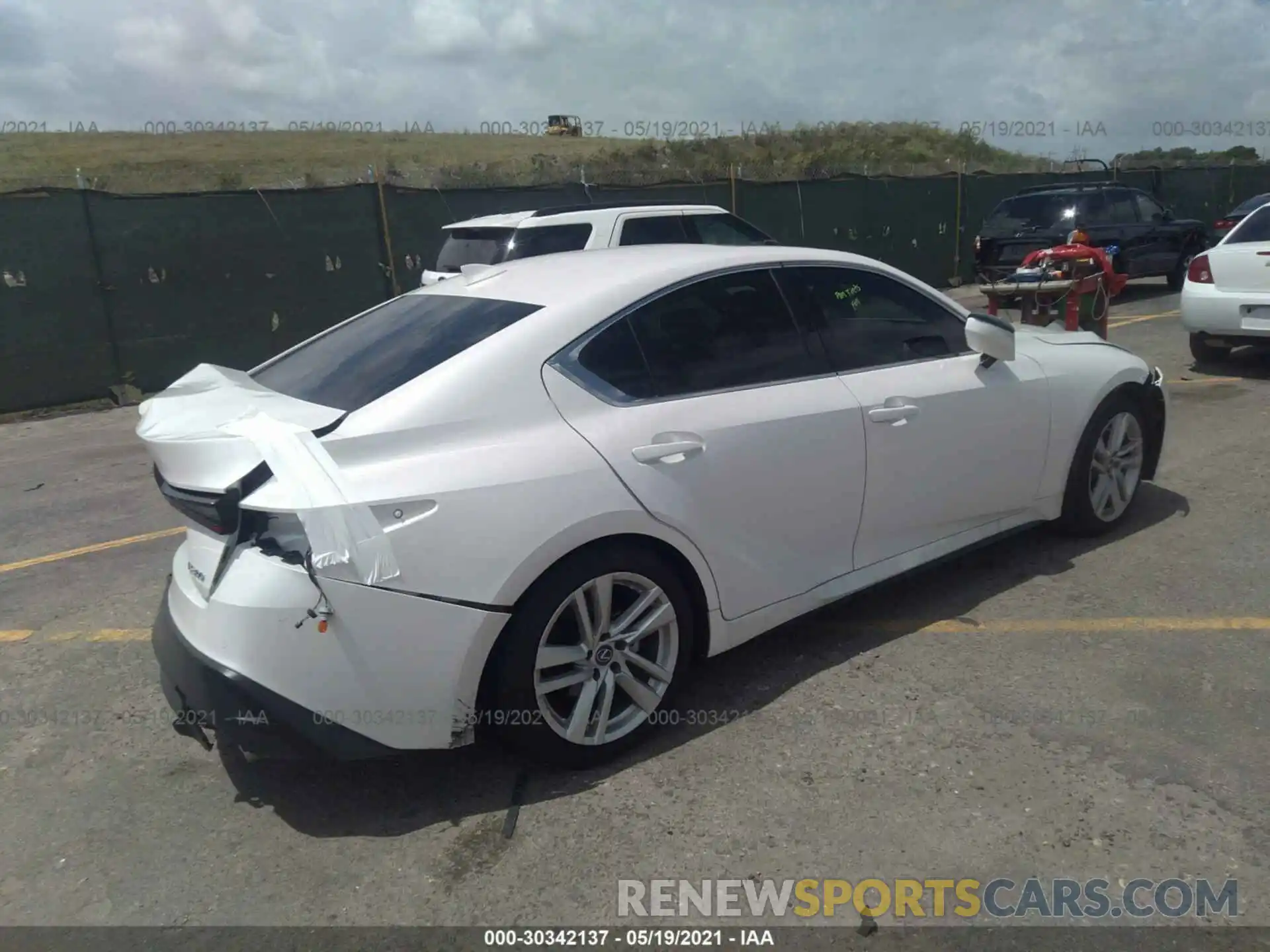 4 Photograph of a damaged car JTHCA1D22M5111054 LEXUS IS 2021