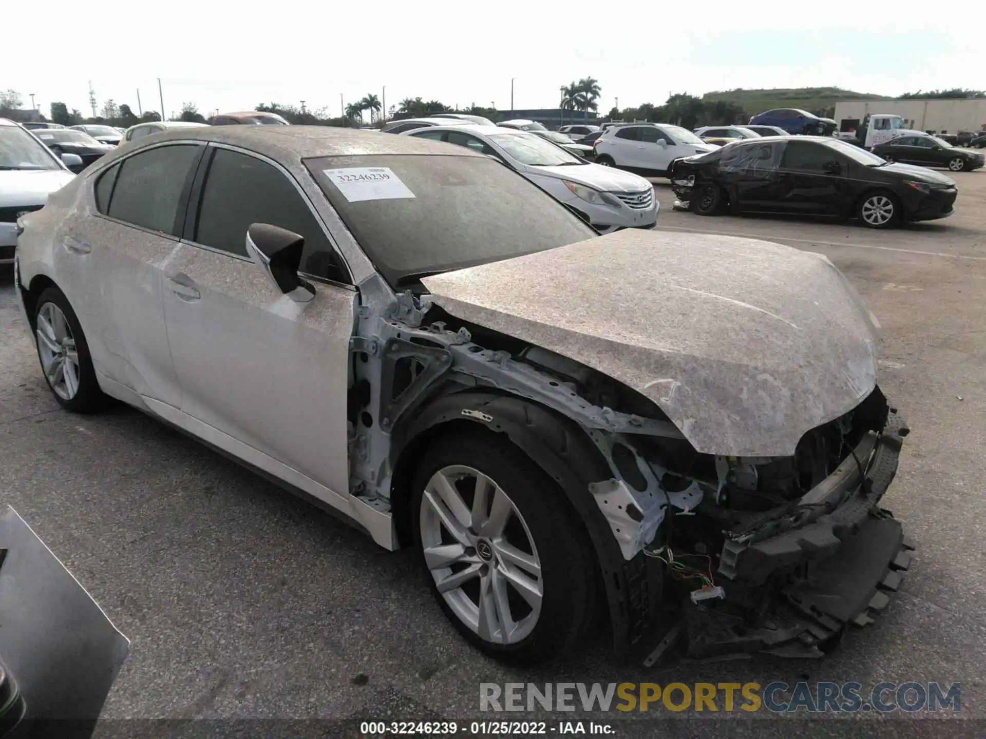 1 Photograph of a damaged car JTHCA1D22M5112608 LEXUS IS 2021