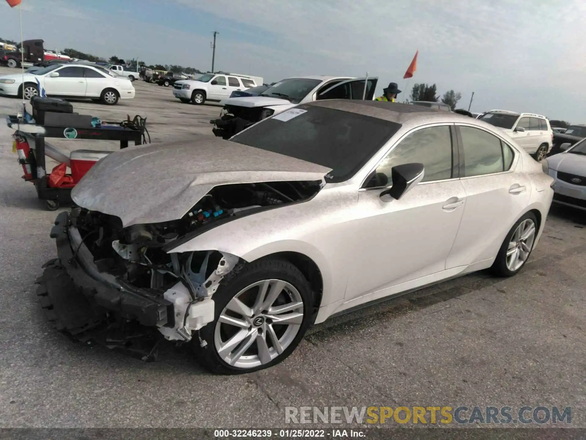 2 Photograph of a damaged car JTHCA1D22M5112608 LEXUS IS 2021