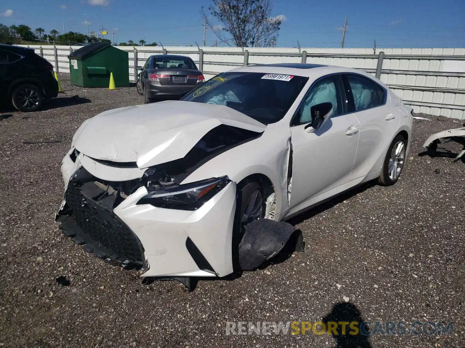 2 Photograph of a damaged car JTHCA1D22M5114469 LEXUS IS 2021