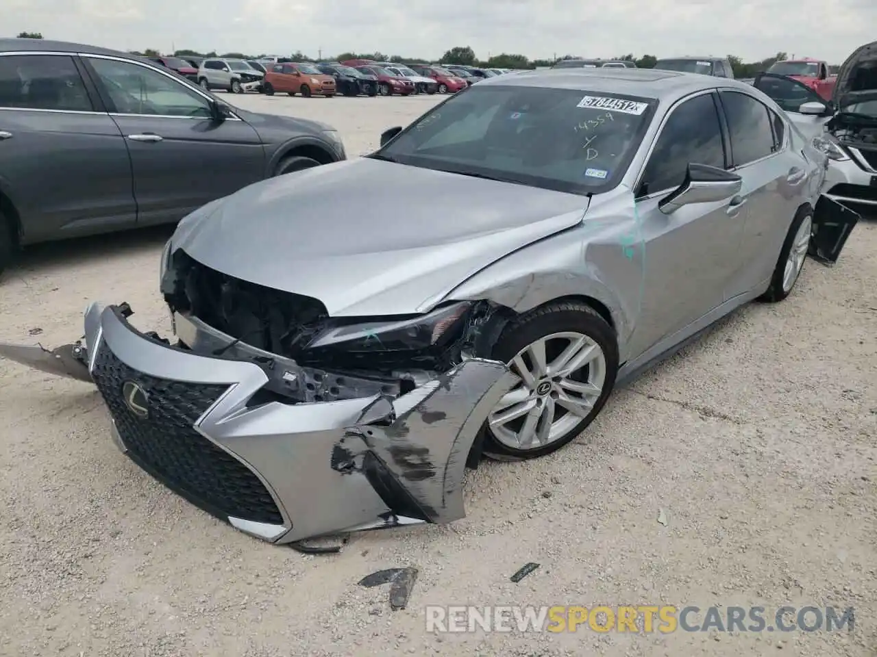 2 Photograph of a damaged car JTHCA1D24M5117325 LEXUS IS 2021