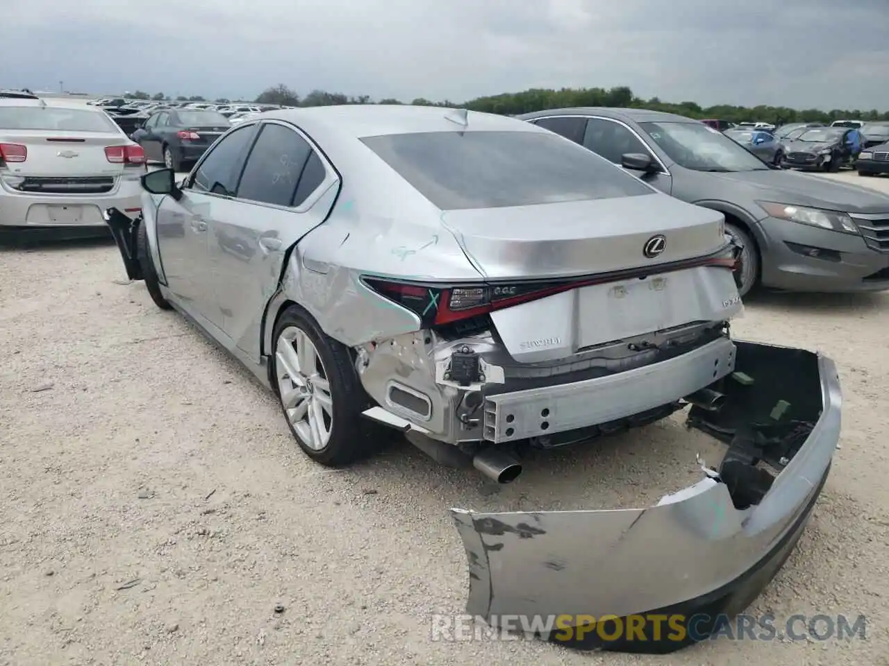 3 Photograph of a damaged car JTHCA1D24M5117325 LEXUS IS 2021