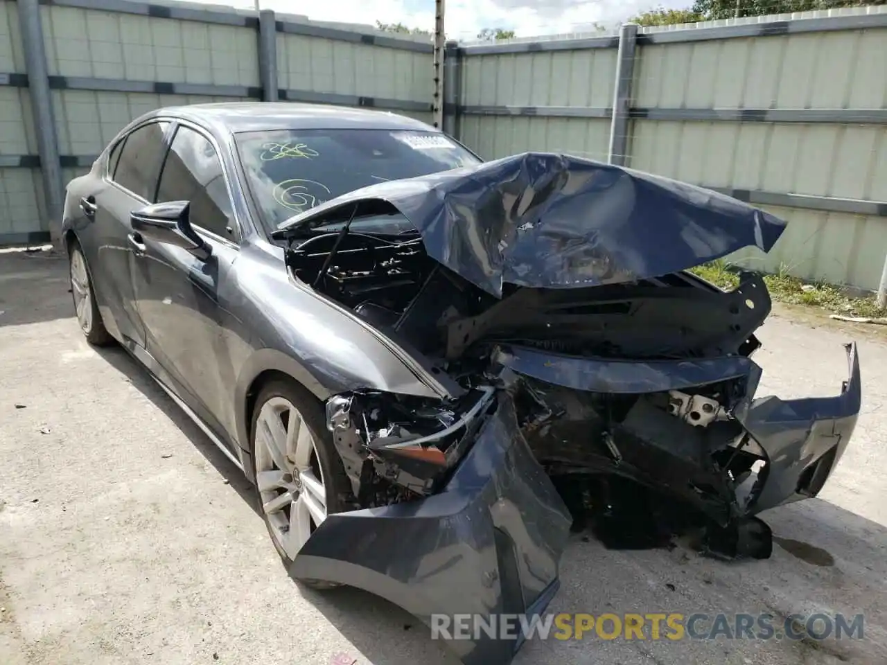 1 Photograph of a damaged car JTHCA1D25M5110870 LEXUS IS 2021