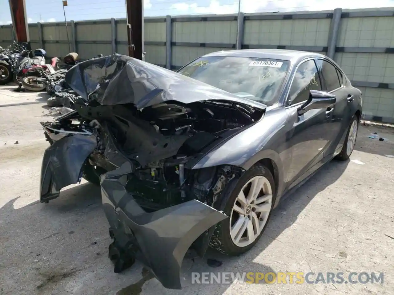 2 Photograph of a damaged car JTHCA1D25M5110870 LEXUS IS 2021