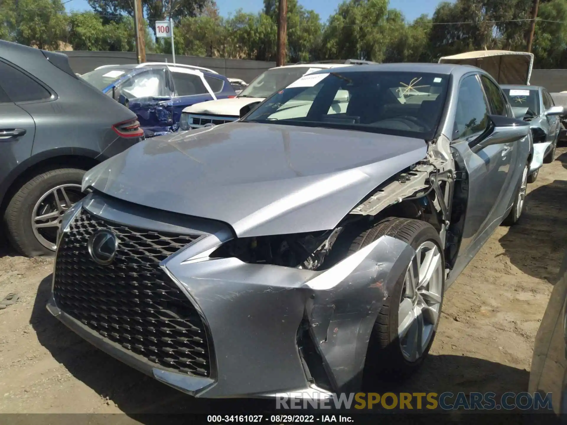 2 Photograph of a damaged car JTHCA1D25M5111971 LEXUS IS 2021