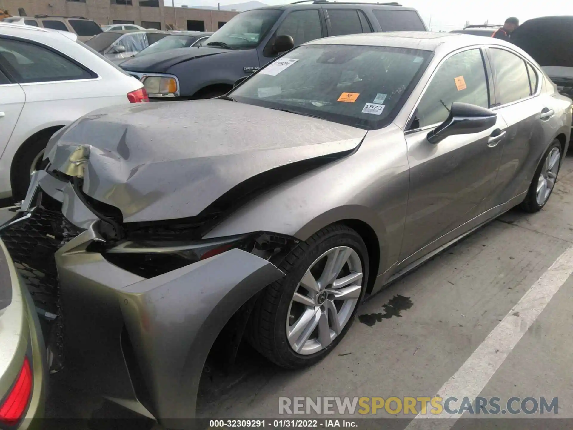 2 Photograph of a damaged car JTHCA1D25M5112473 LEXUS IS 2021