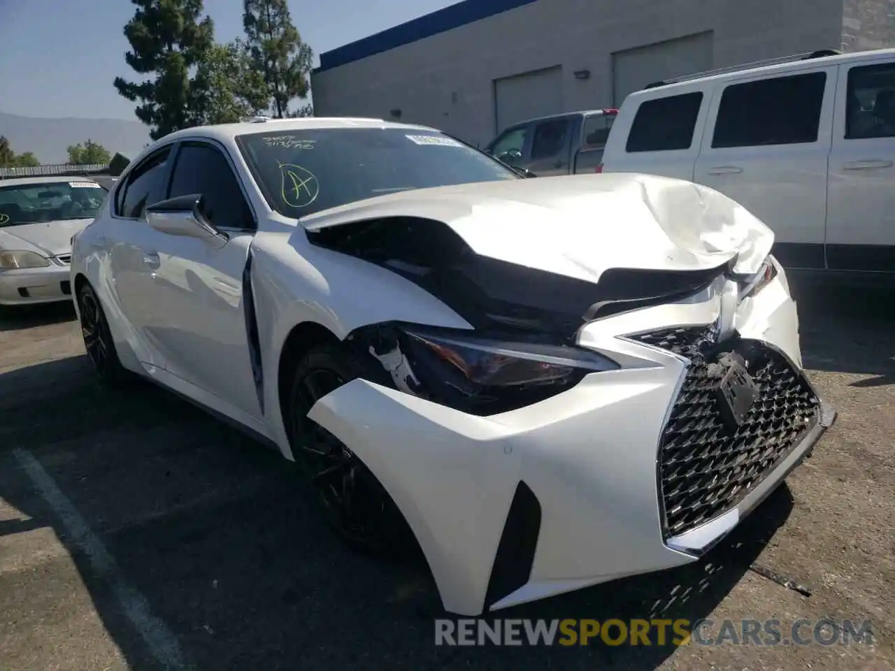 1 Photograph of a damaged car JTHCA1D25M5114319 LEXUS IS 2021