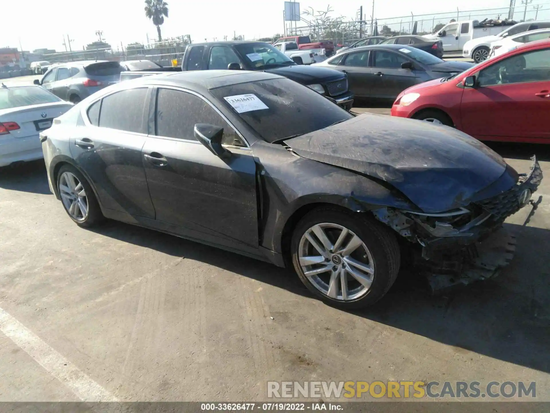 1 Photograph of a damaged car JTHCA1D25M5114885 LEXUS IS 2021