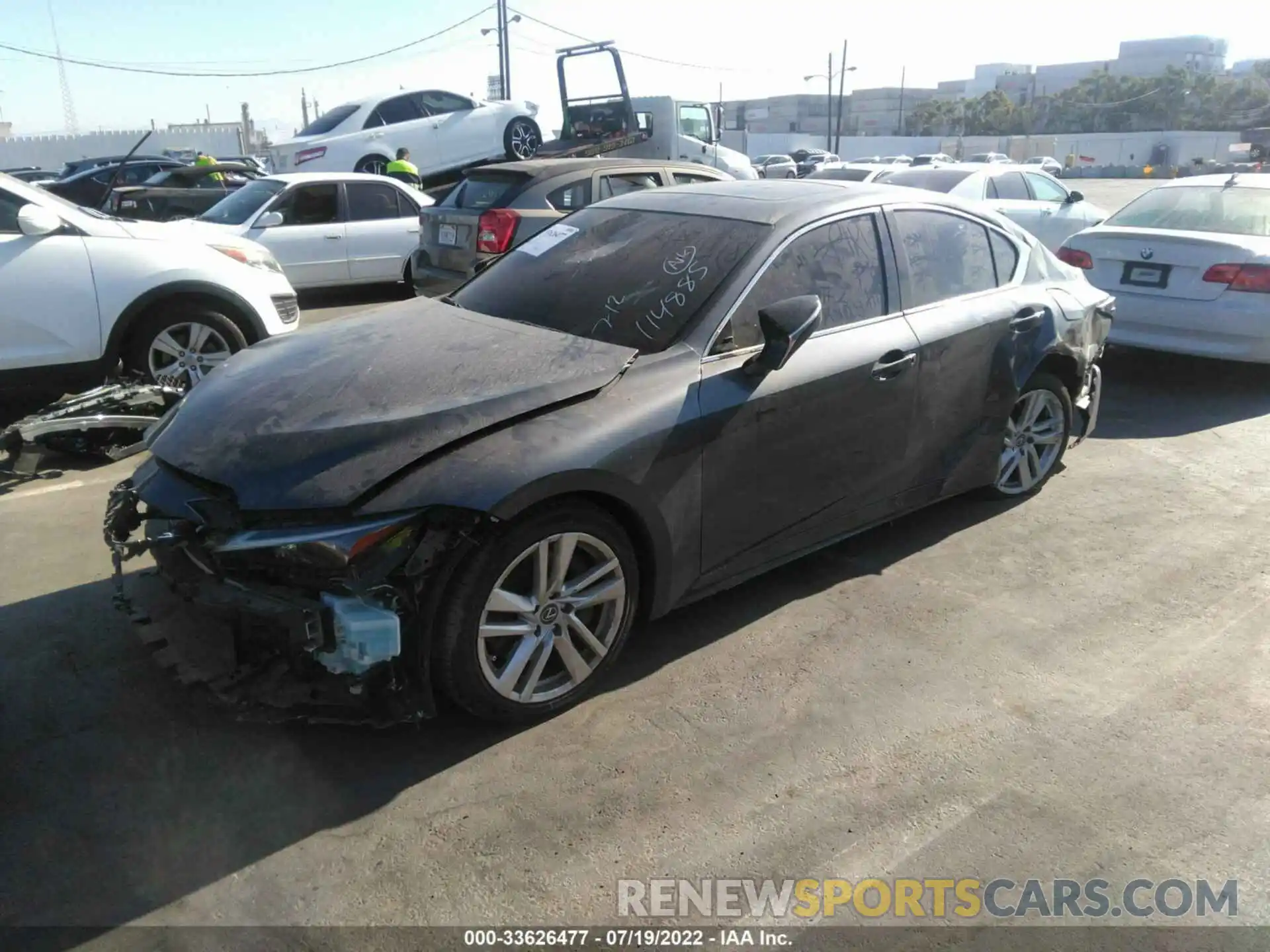 2 Photograph of a damaged car JTHCA1D25M5114885 LEXUS IS 2021