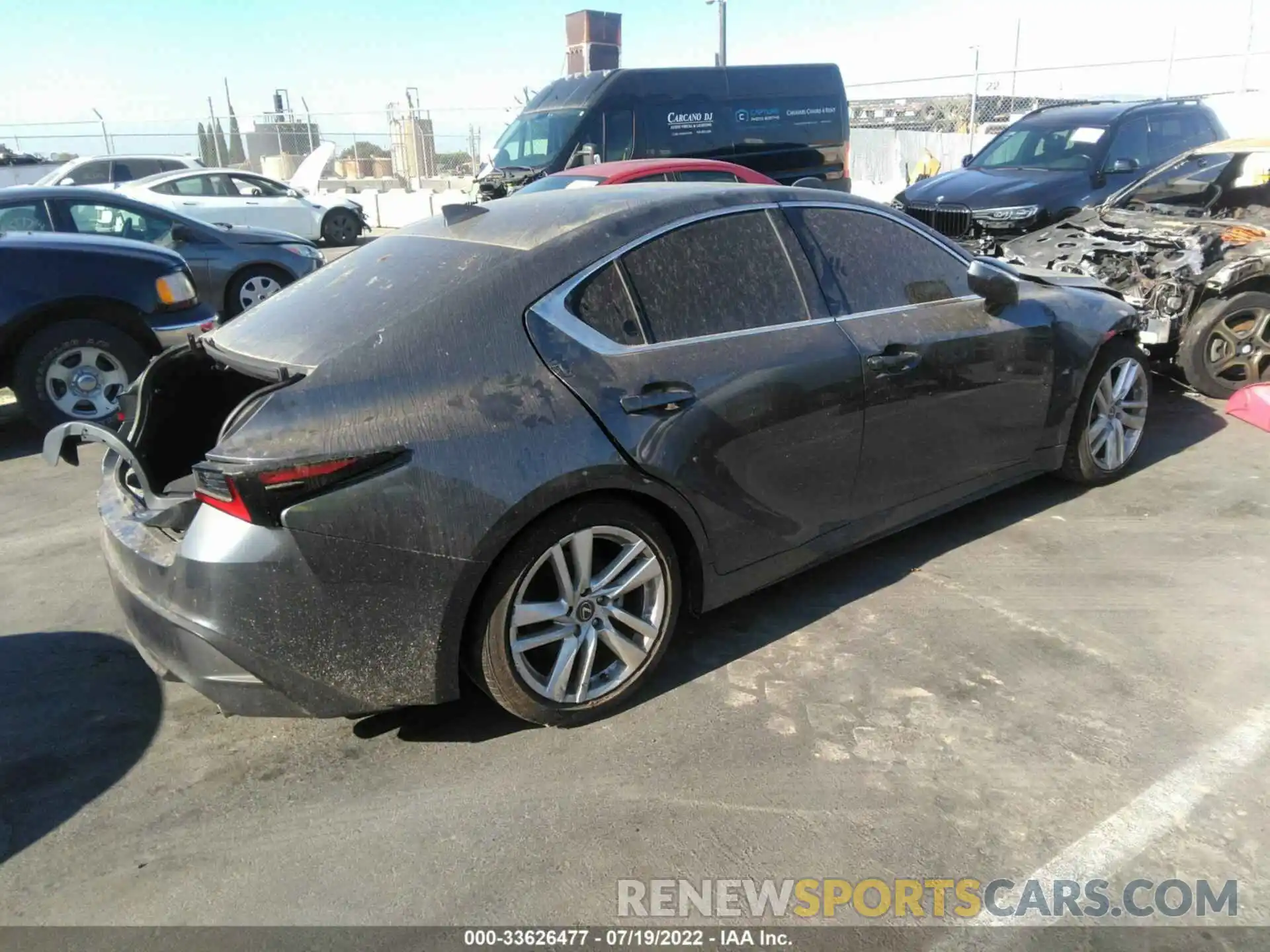 4 Photograph of a damaged car JTHCA1D25M5114885 LEXUS IS 2021