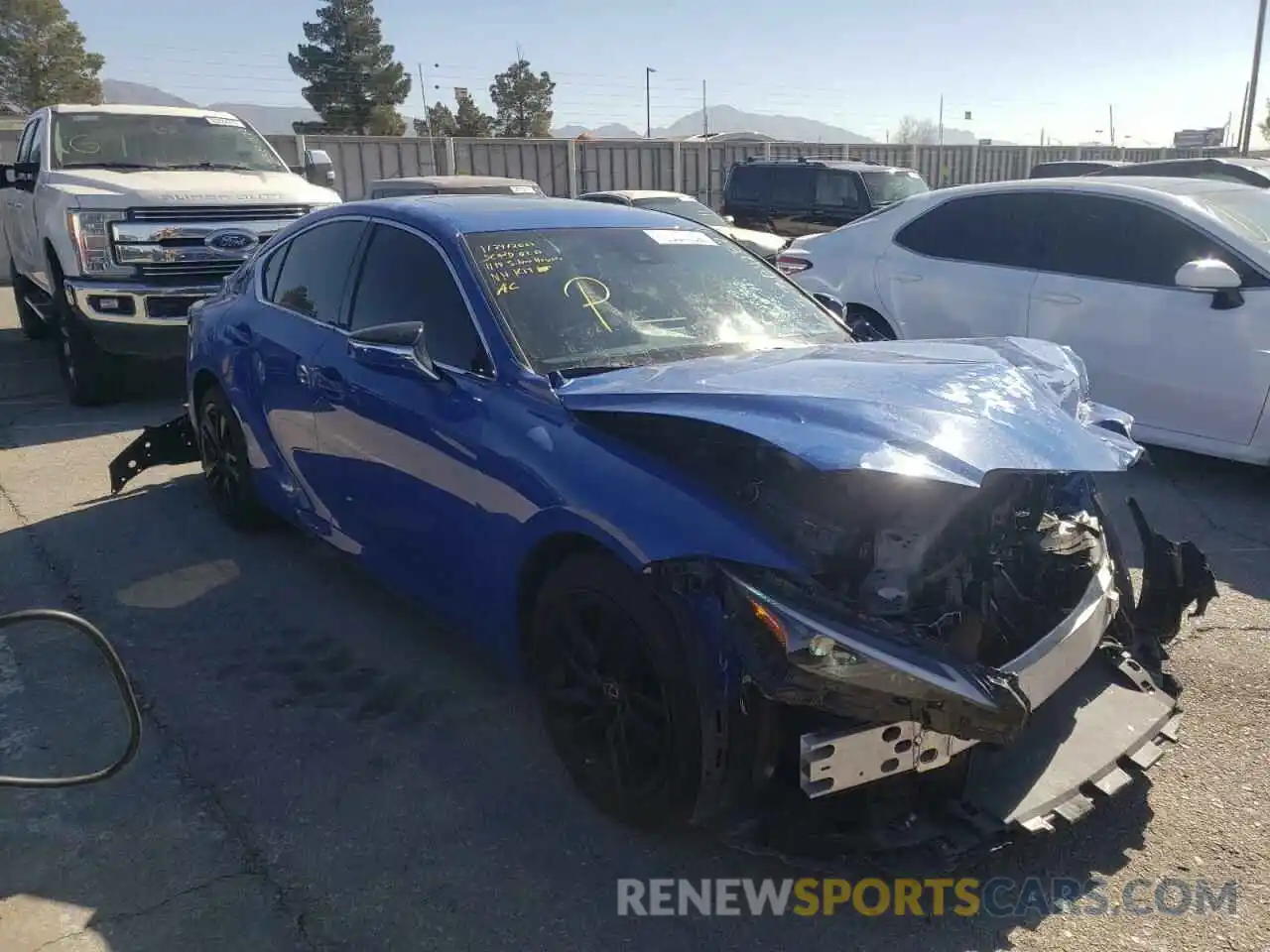 1 Photograph of a damaged car JTHCA1D25M5115387 LEXUS IS 2021