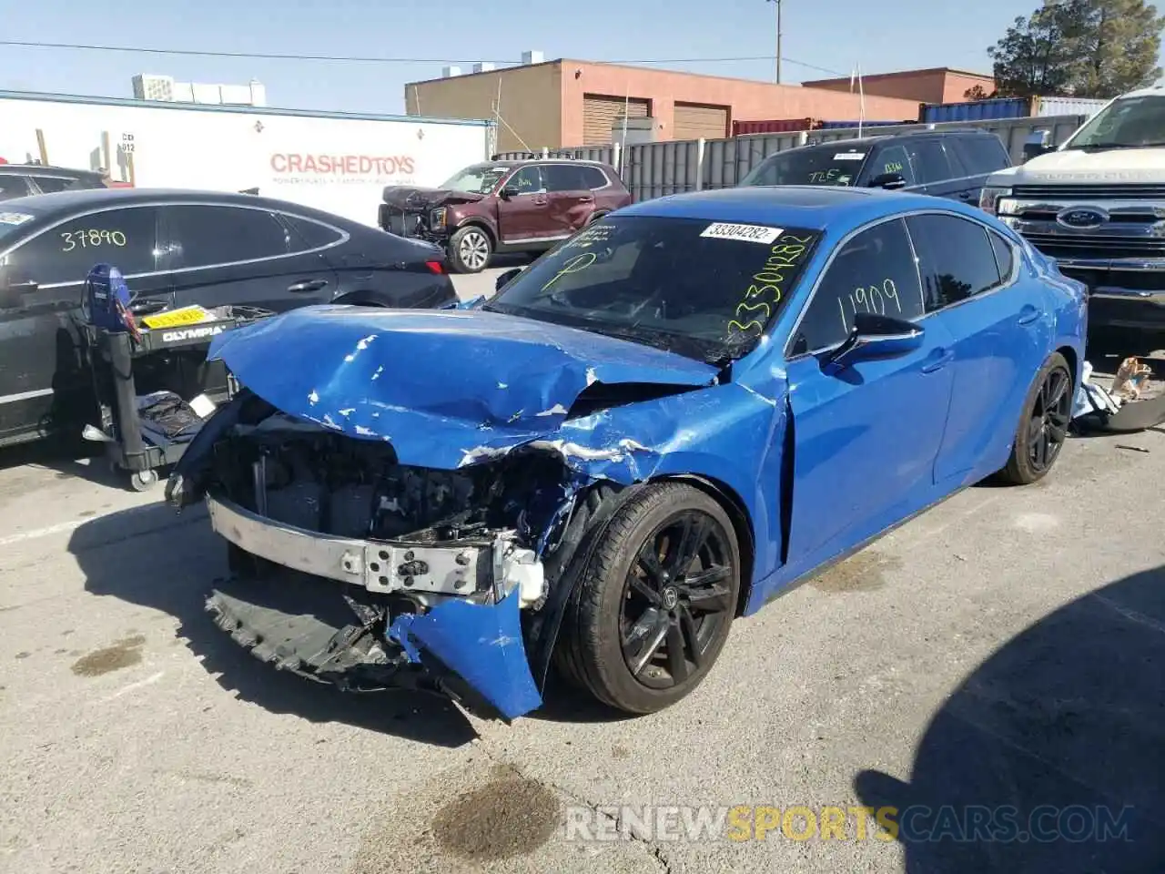 2 Photograph of a damaged car JTHCA1D25M5115387 LEXUS IS 2021