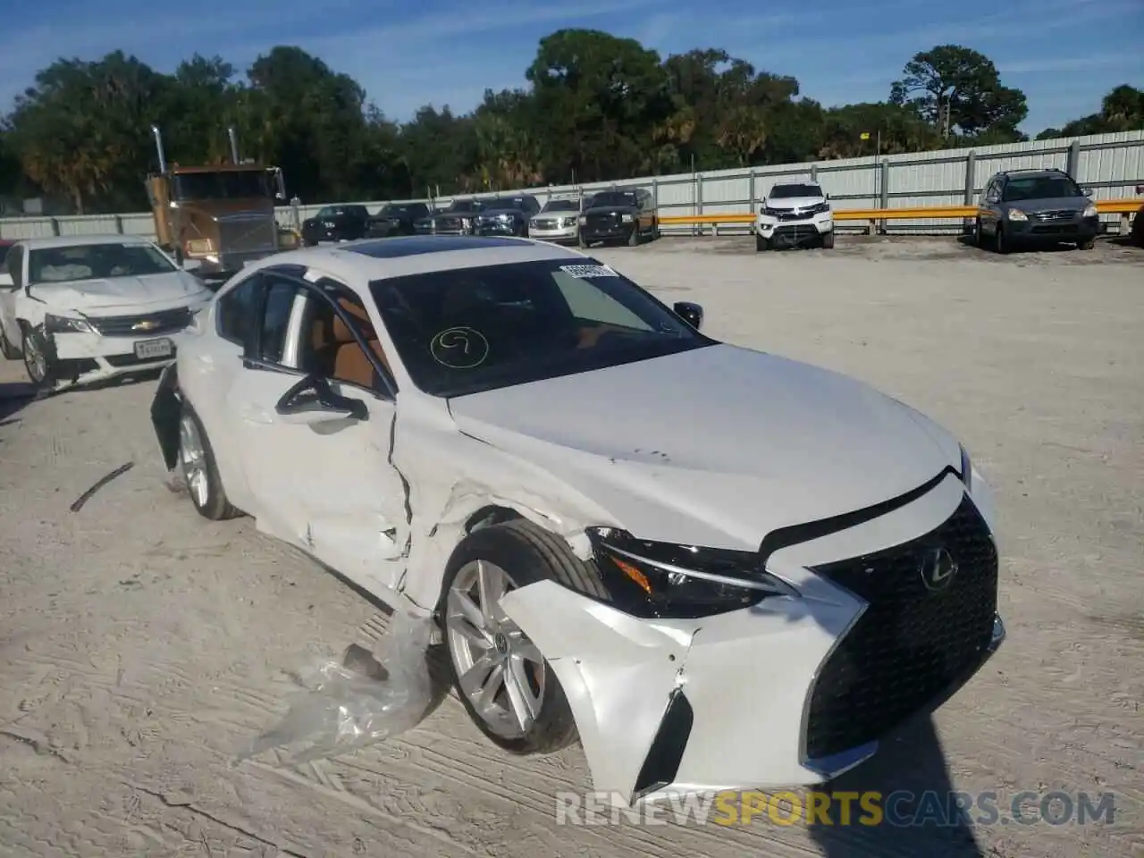 1 Photograph of a damaged car JTHCA1D25M5116703 LEXUS IS 2021