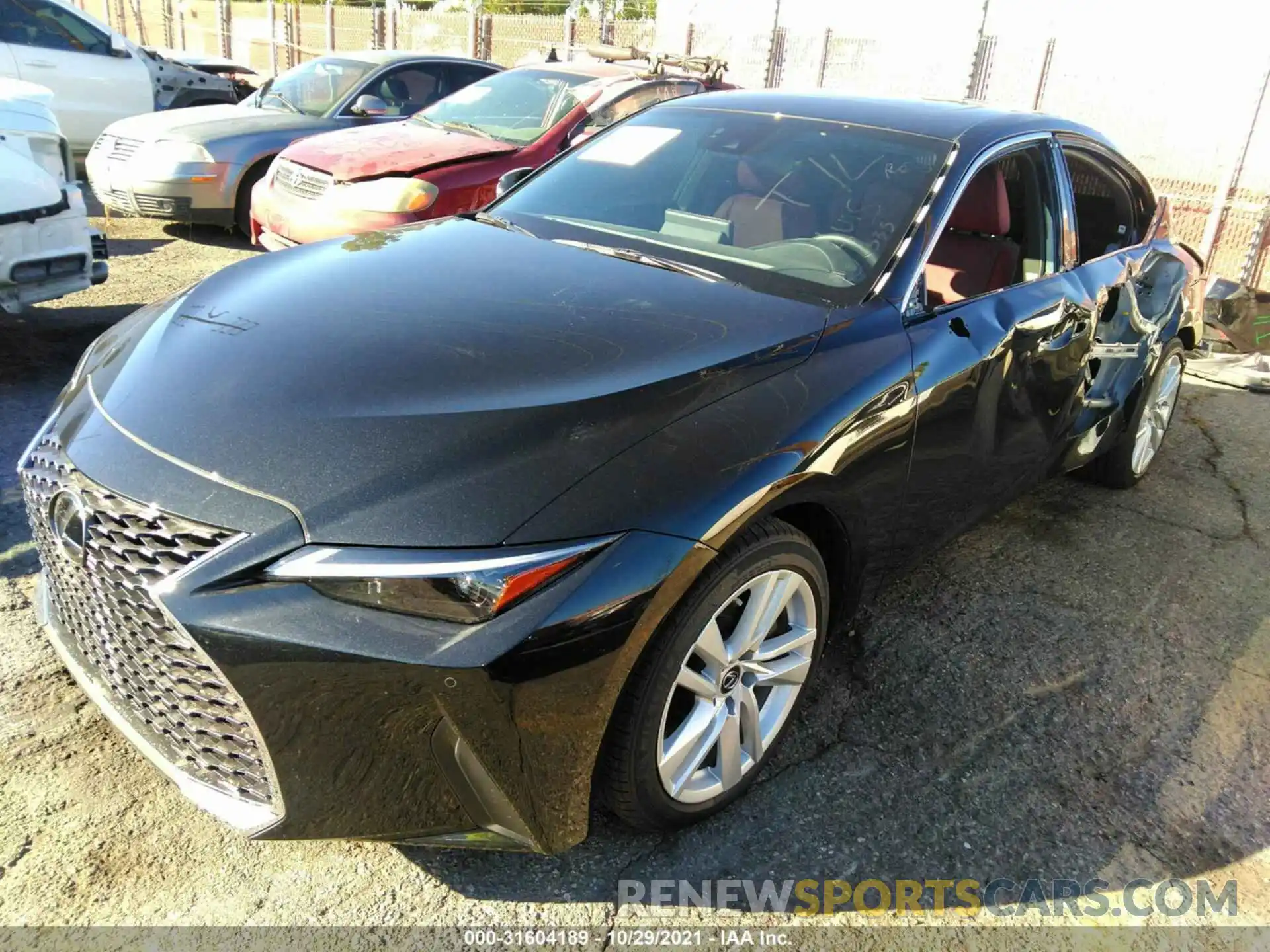 2 Photograph of a damaged car JTHCA1D25M5117334 LEXUS IS 2021