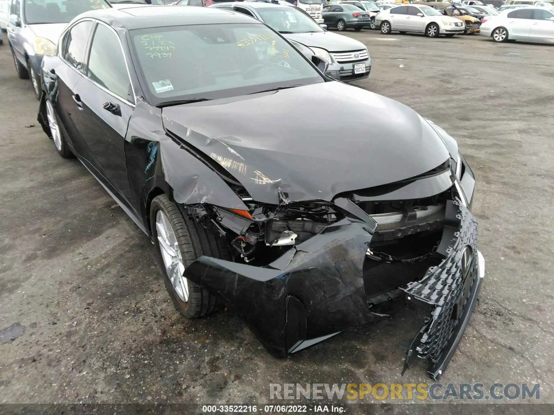 1 Photograph of a damaged car JTHCA1D26M5117939 LEXUS IS 2021