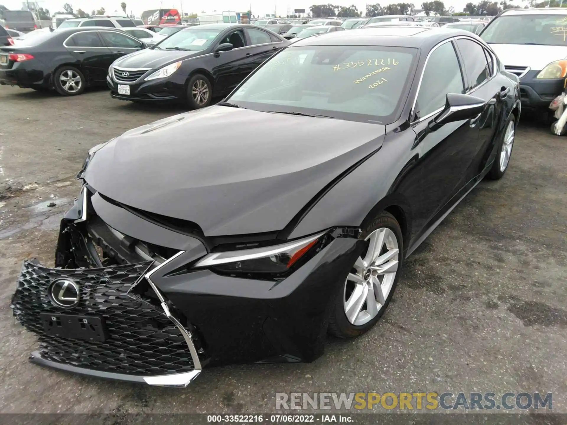 2 Photograph of a damaged car JTHCA1D26M5117939 LEXUS IS 2021