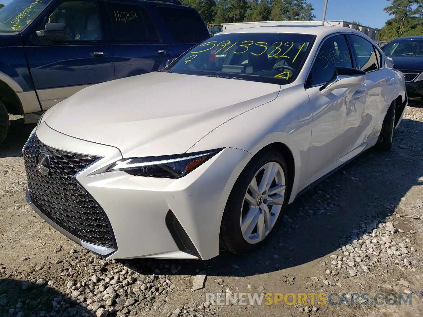 2 Photograph of a damaged car JTHCA1D27M5109817 LEXUS IS 2021