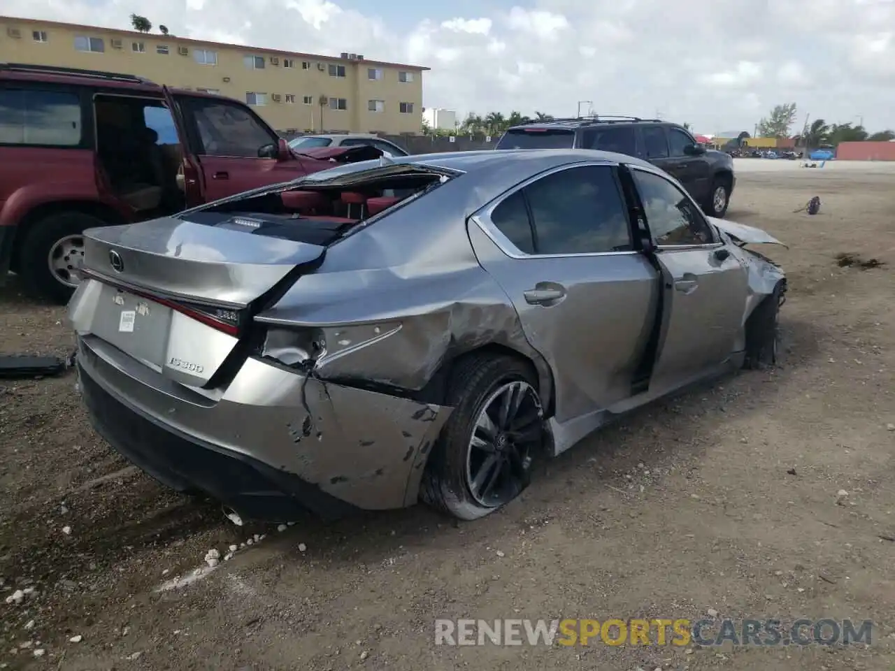 4 Photograph of a damaged car JTHCA1D27M5113446 LEXUS IS 2021