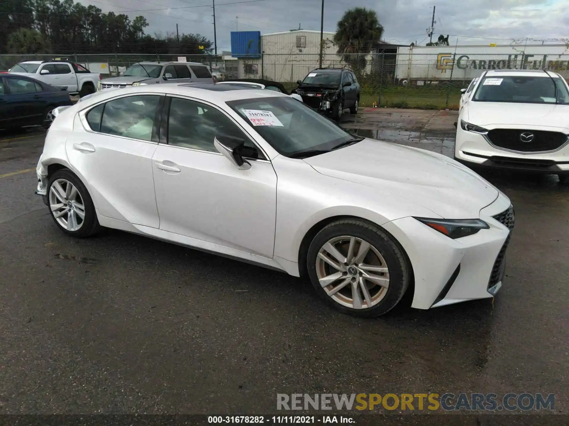 1 Photograph of a damaged car JTHCA1D28M5112869 LEXUS IS 2021