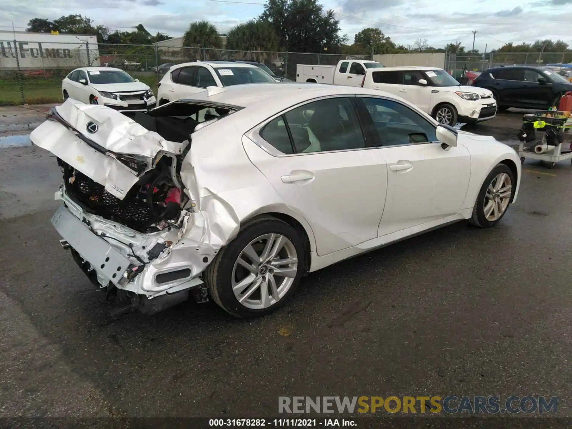 4 Photograph of a damaged car JTHCA1D28M5112869 LEXUS IS 2021