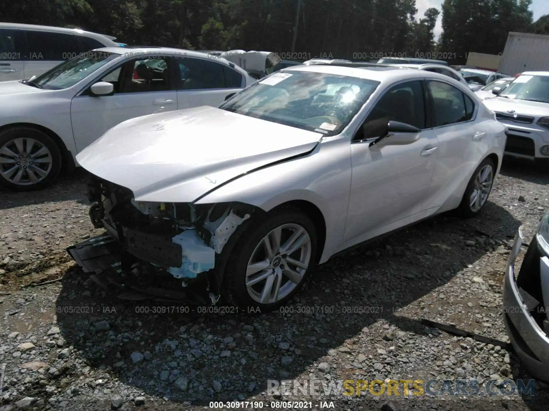 2 Photograph of a damaged car JTHCA1D29M5114808 LEXUS IS 2021