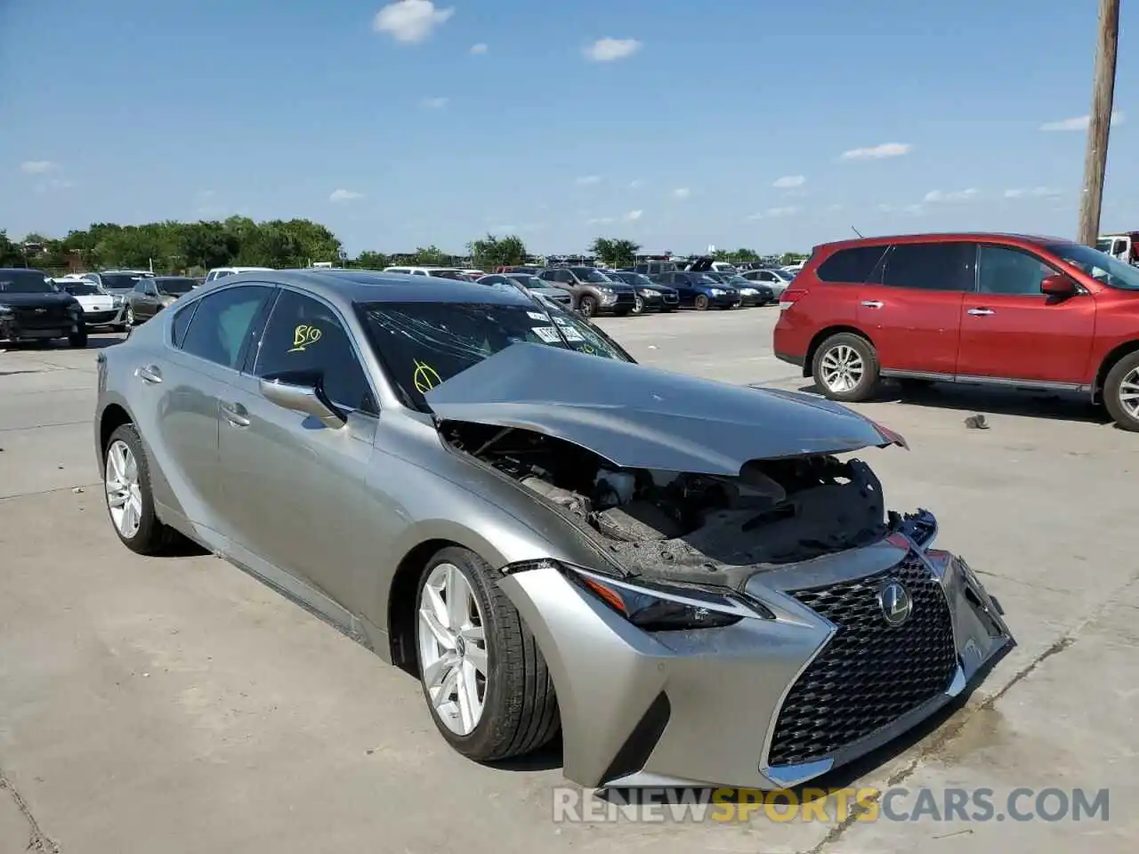 1 Photograph of a damaged car JTHCA1D29M5115361 LEXUS IS 2021