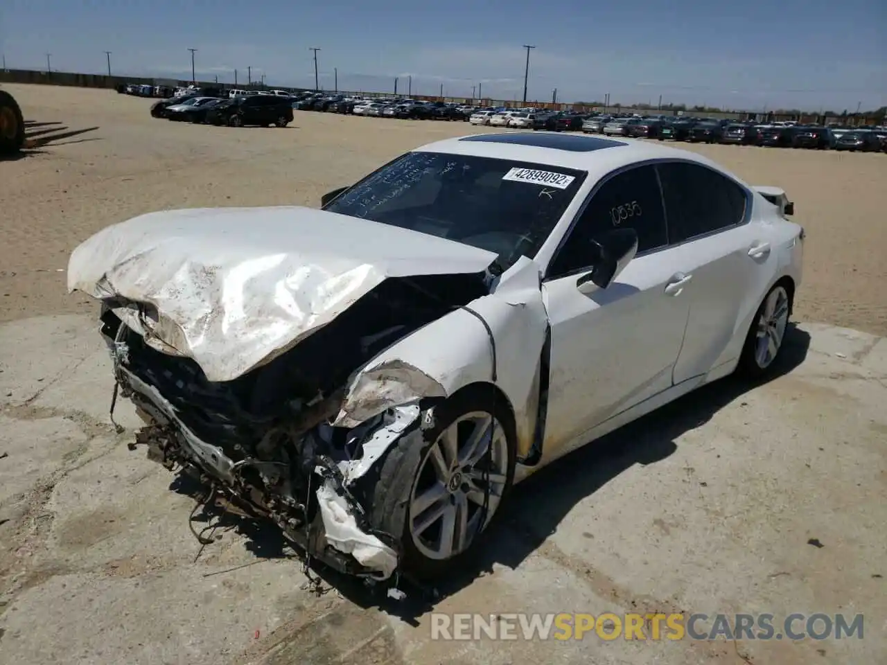 2 Photograph of a damaged car JTHCA1D29M5116994 LEXUS IS 2021