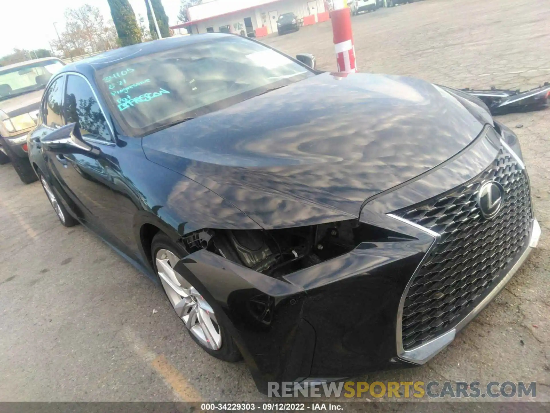 1 Photograph of a damaged car JTHCA1D2XM5110623 LEXUS IS 2021