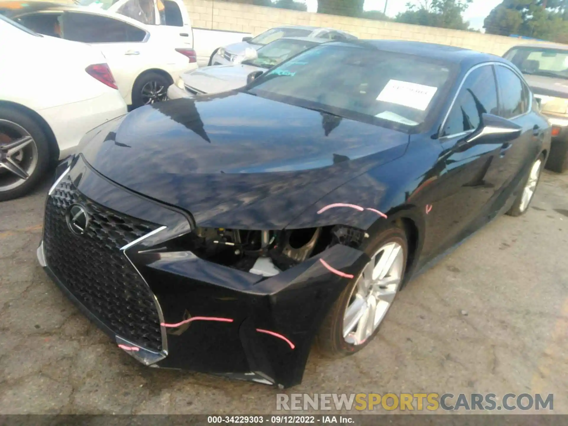 2 Photograph of a damaged car JTHCA1D2XM5110623 LEXUS IS 2021