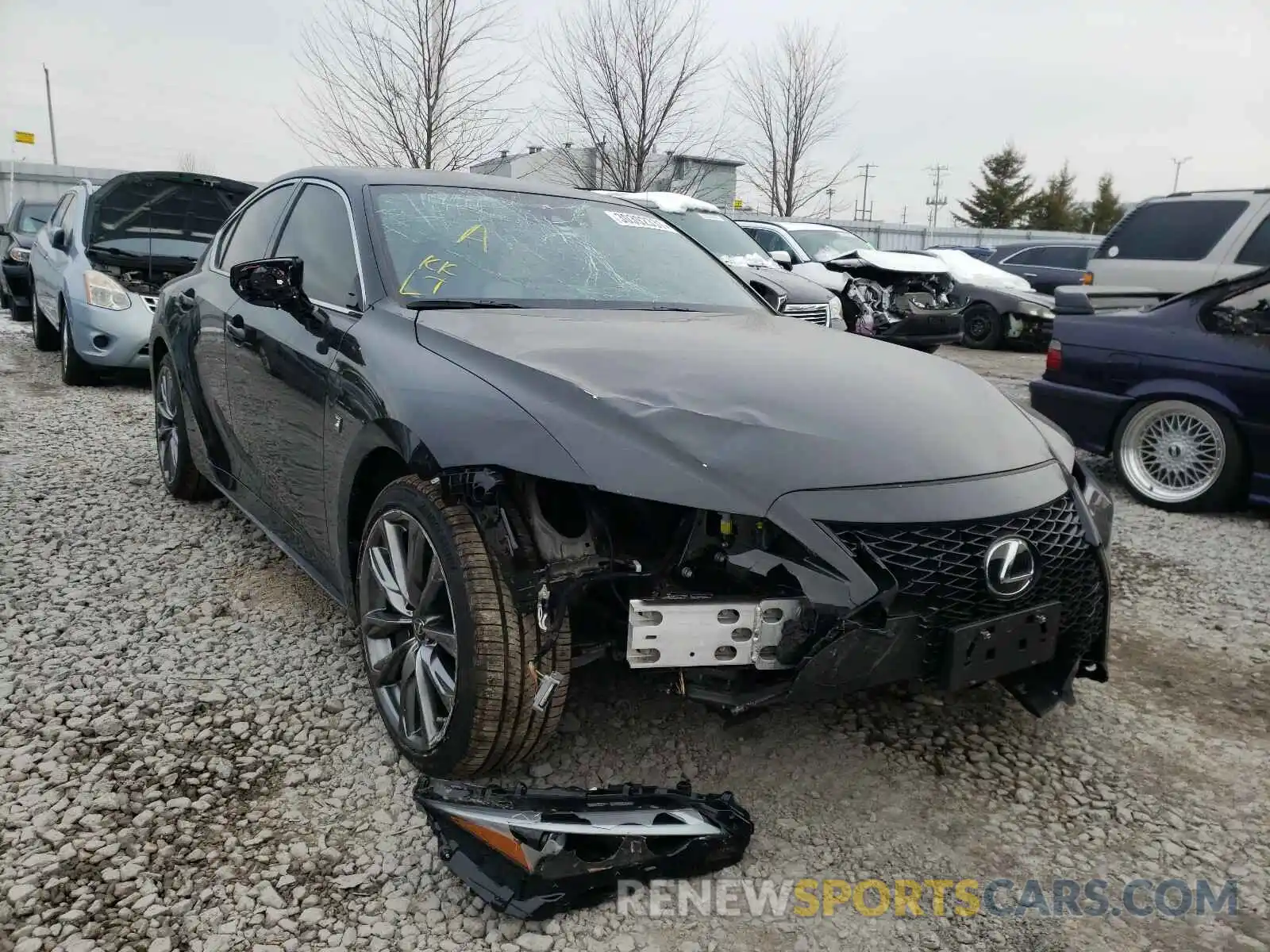 1 Photograph of a damaged car JTHG81F28M5043532 LEXUS IS 2021