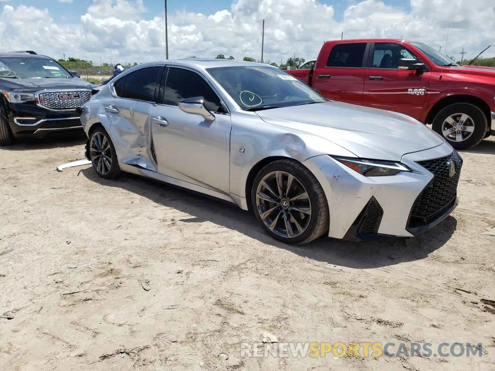 1 Photograph of a damaged car JTHGZ1B20M5038635 LEXUS IS 2021