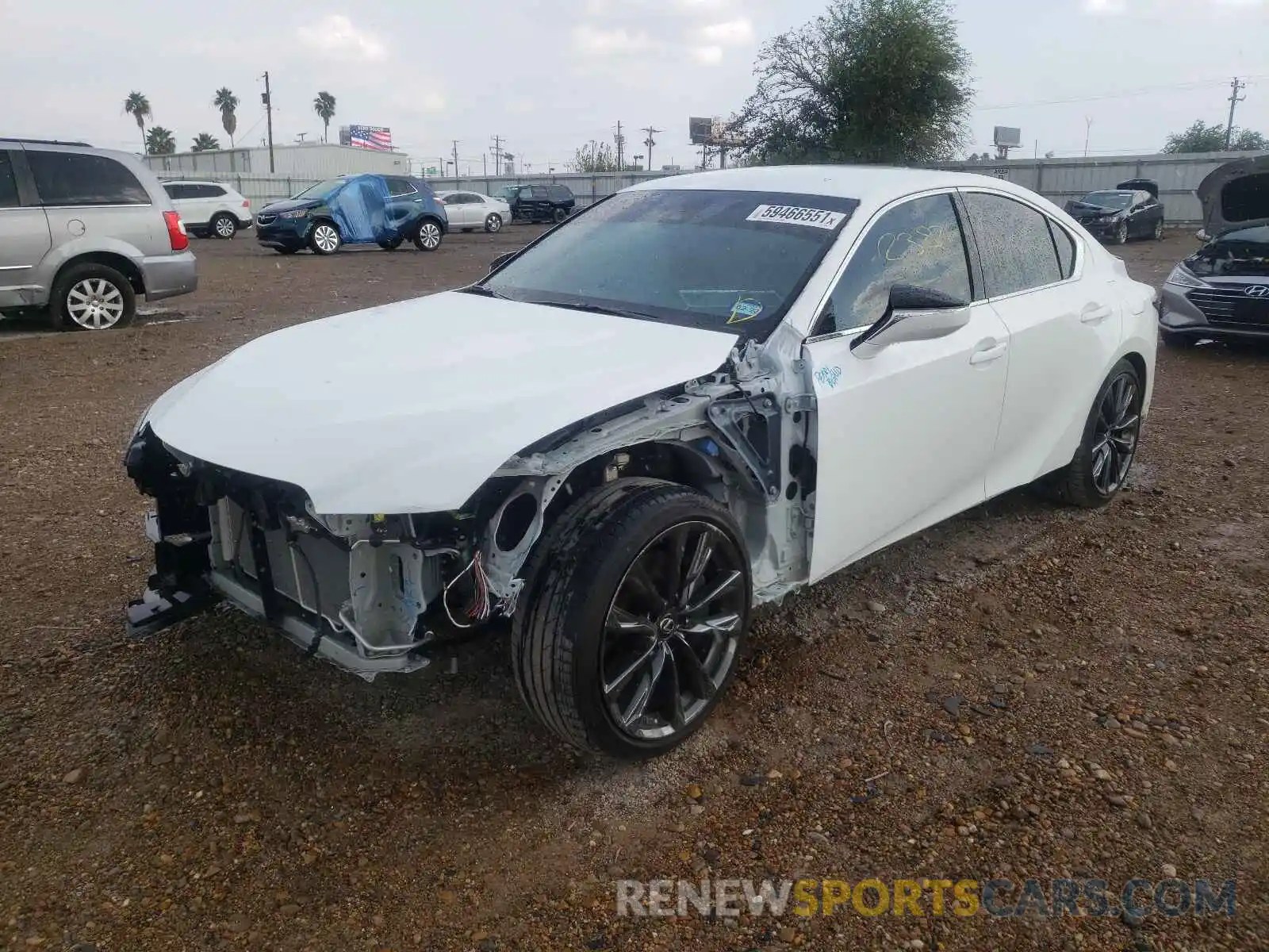 2 Photograph of a damaged car JTHGZ1B20M5040384 LEXUS IS 2021