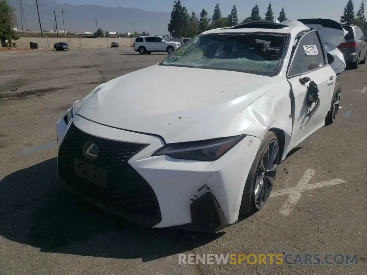 2 Photograph of a damaged car JTHGZ1B20M5043575 LEXUS IS 2021