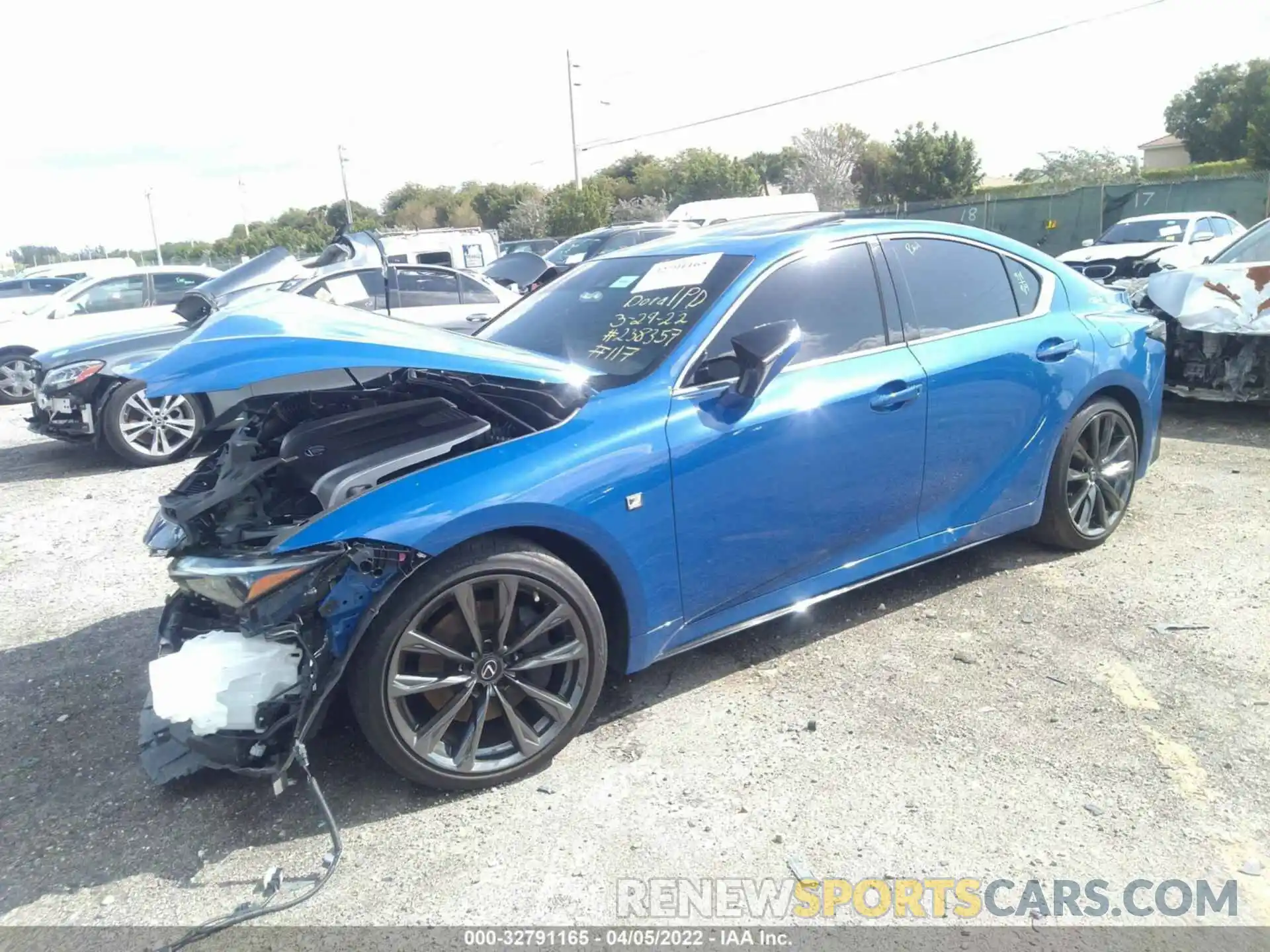 2 Photograph of a damaged car JTHGZ1B20M5044208 LEXUS IS 2021