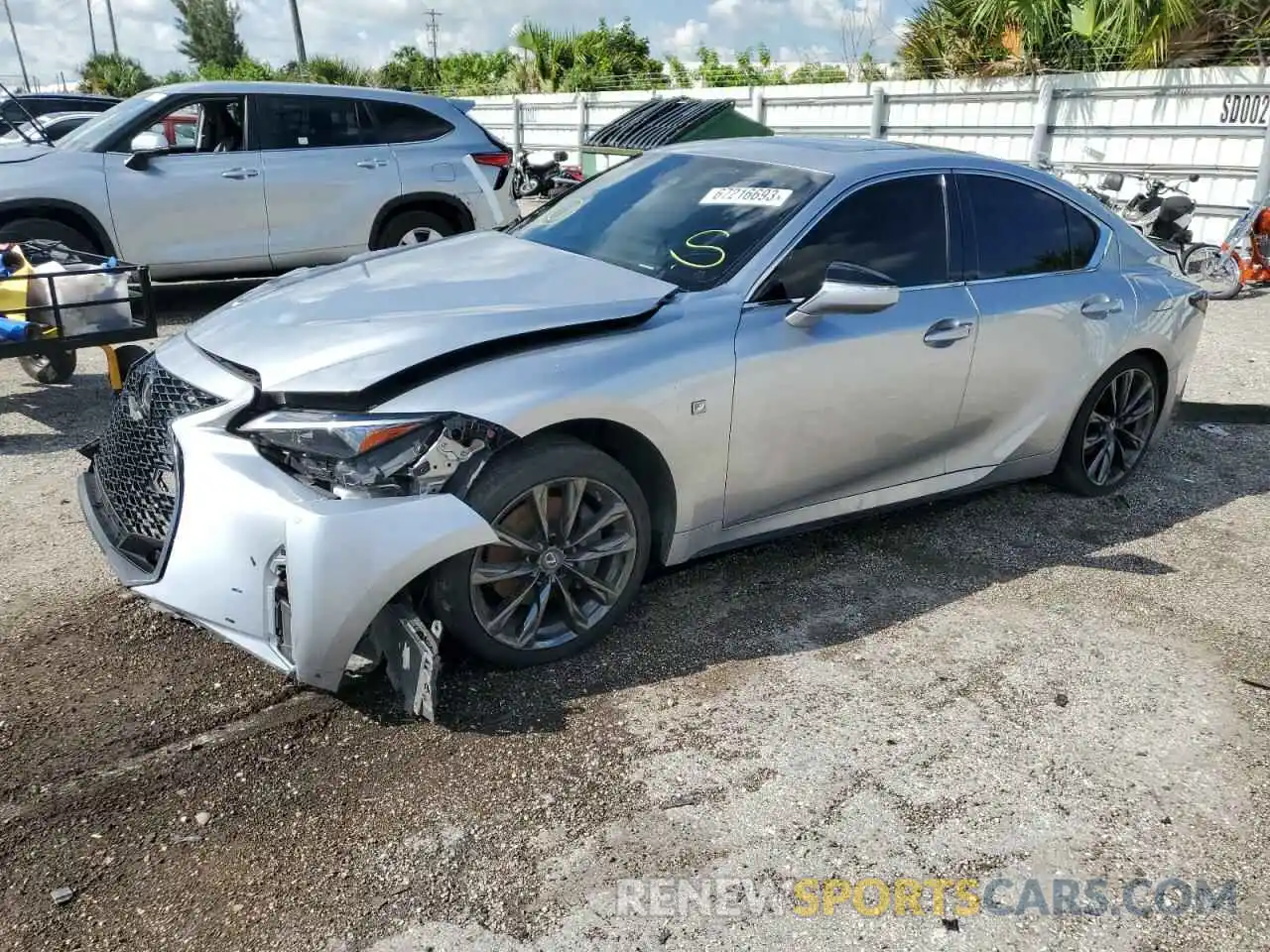 1 Photograph of a damaged car JTHGZ1B20M5044581 LEXUS IS 2021