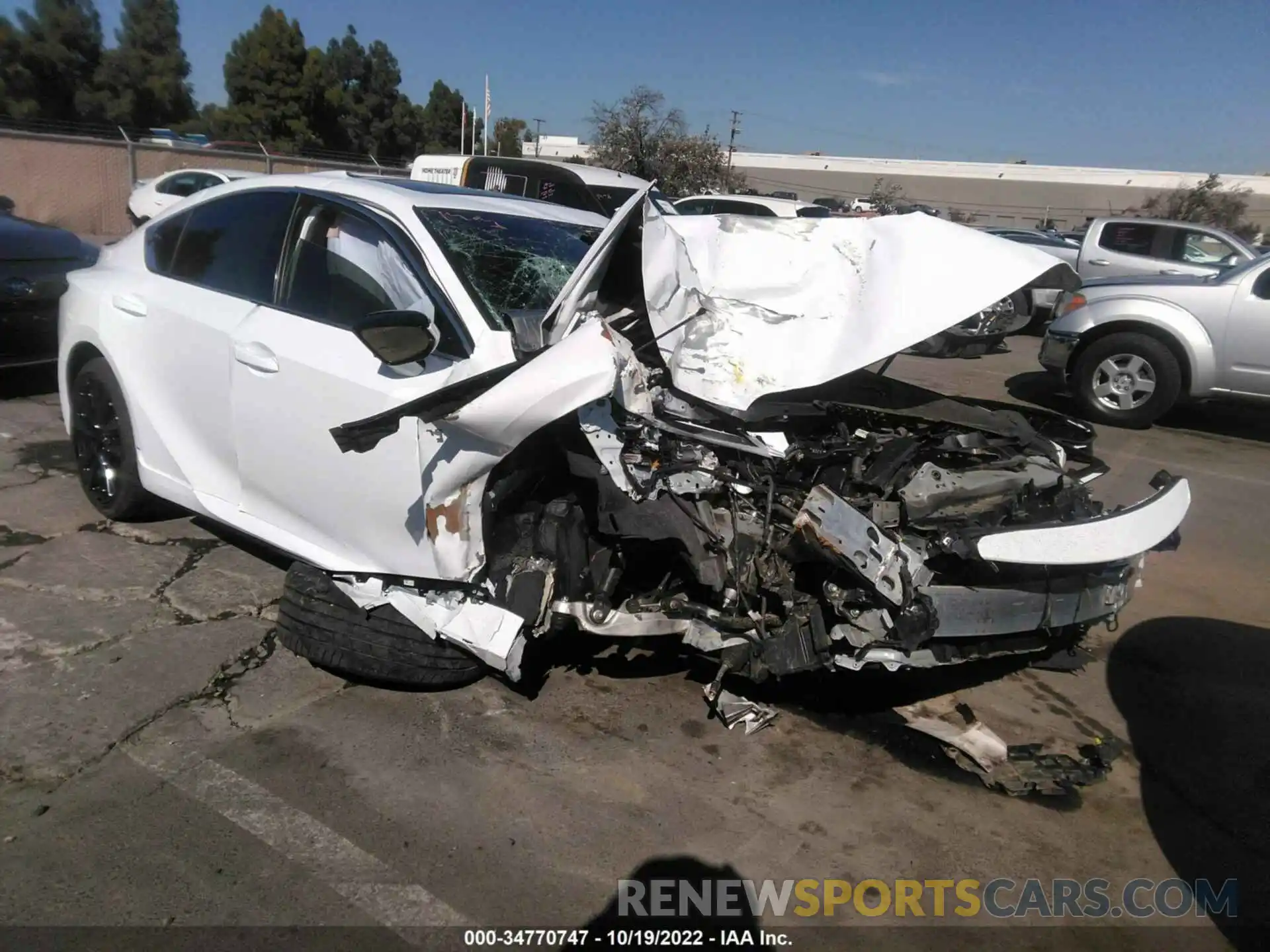 1 Photograph of a damaged car JTHGZ1B21M5043827 LEXUS IS 2021