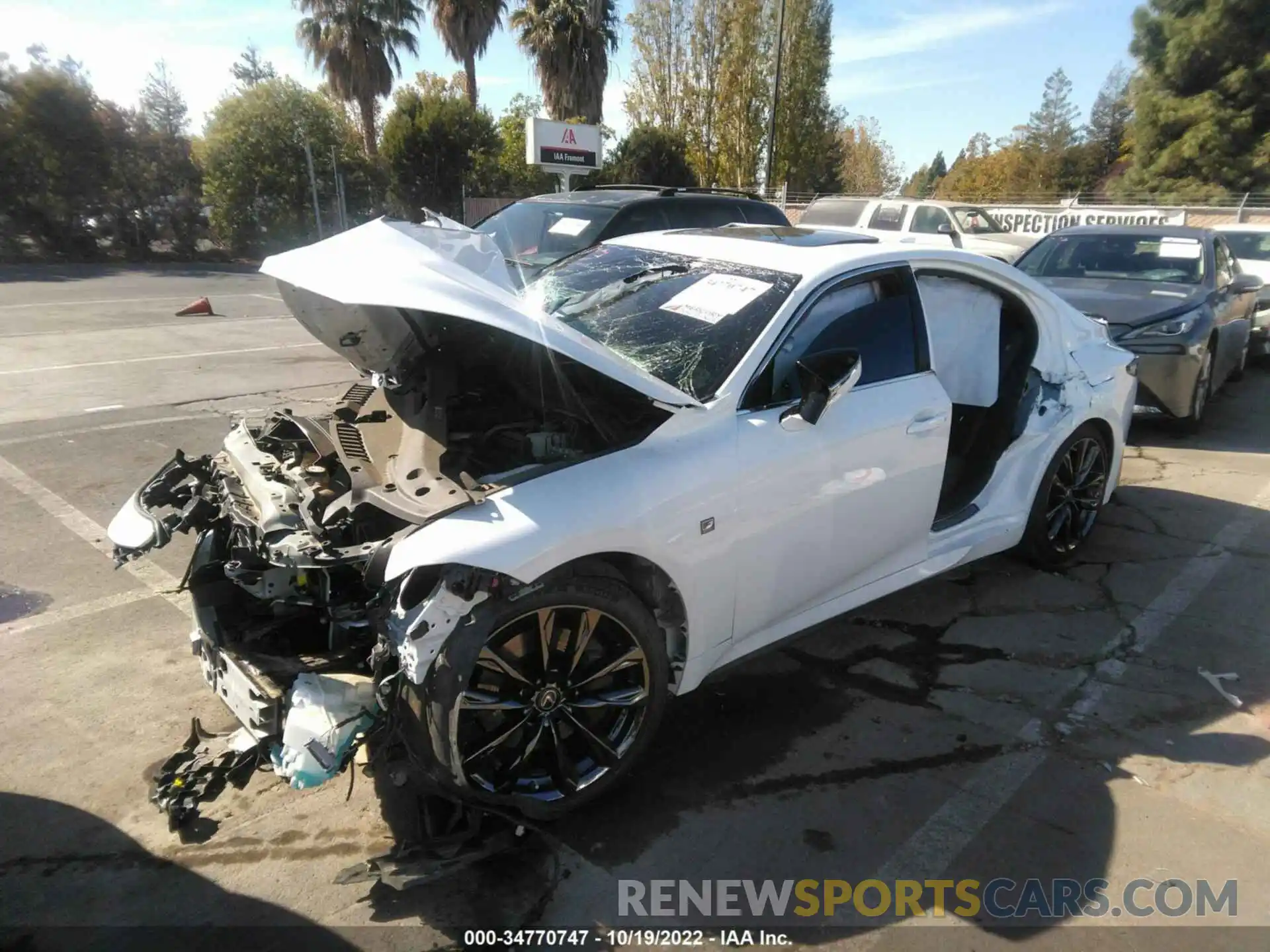 2 Photograph of a damaged car JTHGZ1B21M5043827 LEXUS IS 2021