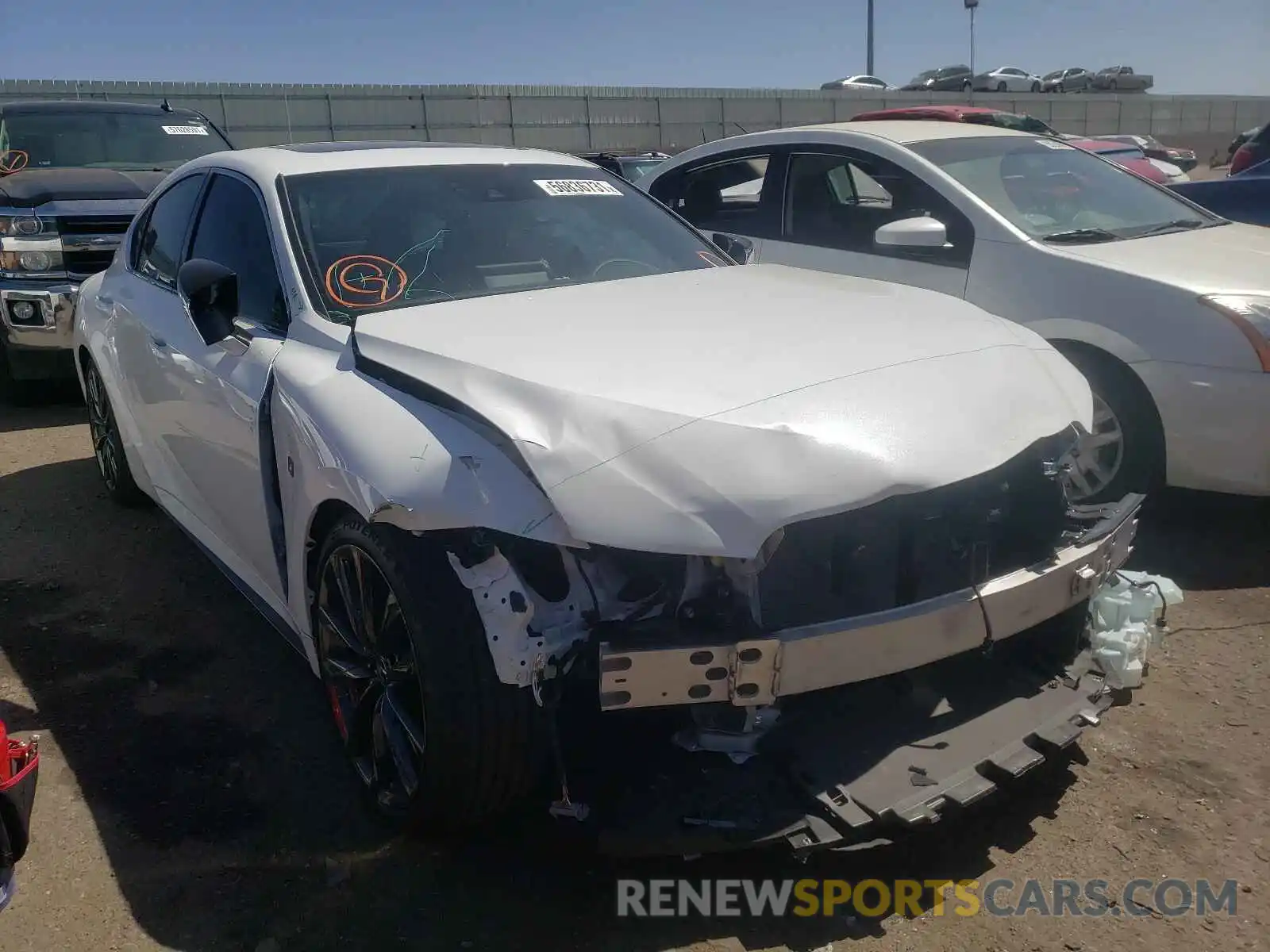 1 Photograph of a damaged car JTHGZ1B22M5042346 LEXUS IS 2021