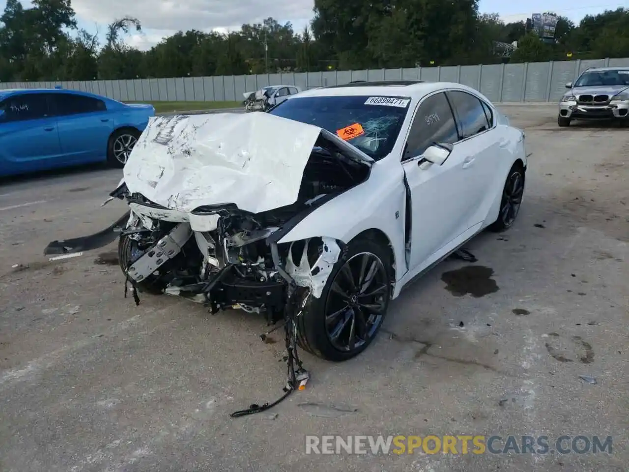 2 Photograph of a damaged car JTHGZ1B22M5044176 LEXUS IS 2021