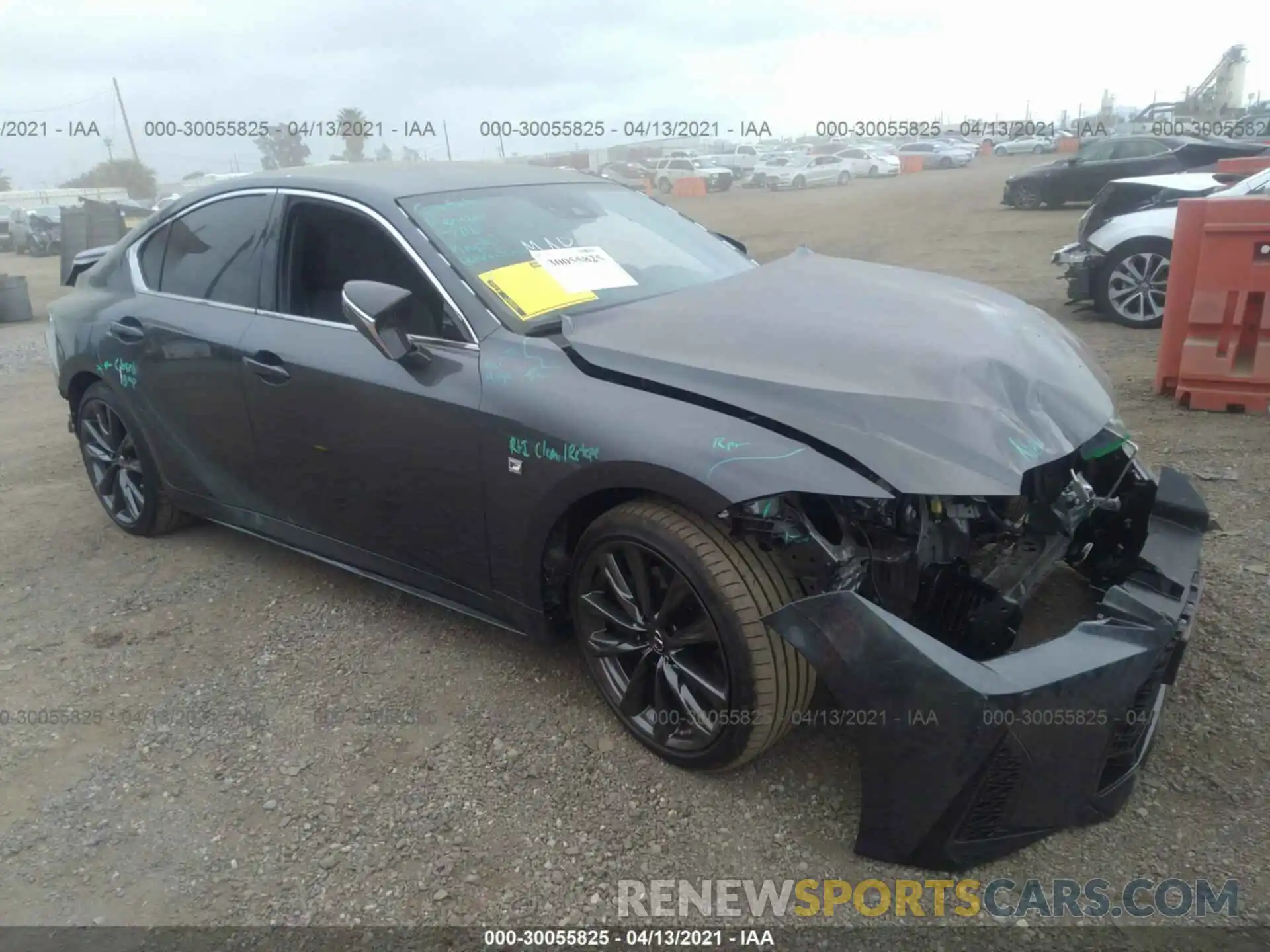 1 Photograph of a damaged car JTHGZ1B23M5038290 LEXUS IS 2021