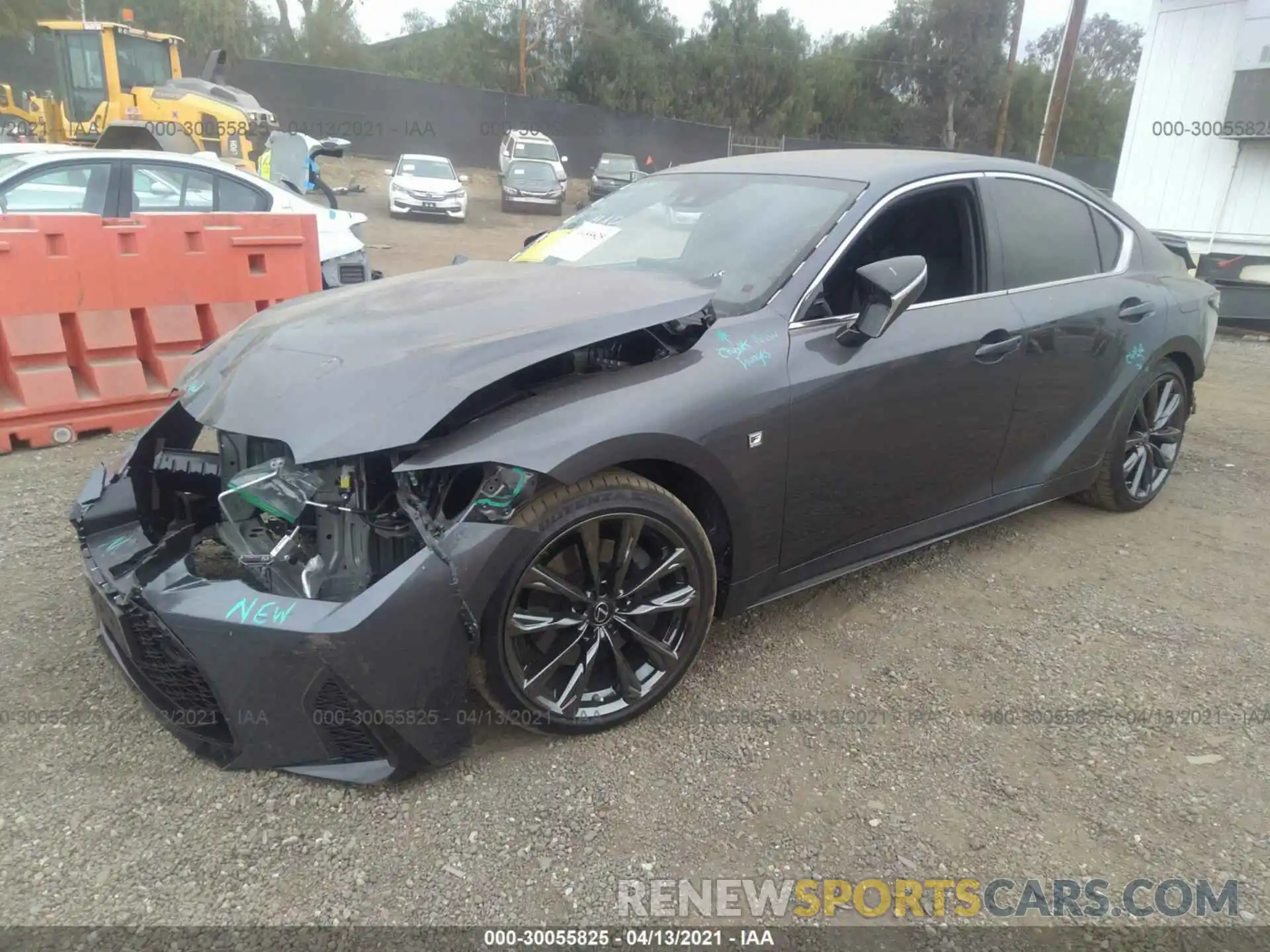 2 Photograph of a damaged car JTHGZ1B23M5038290 LEXUS IS 2021